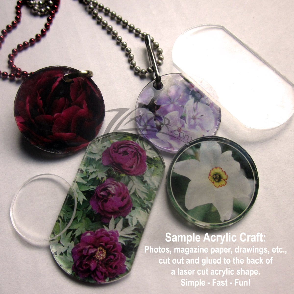 (100) 3/4"x1/4" THICK Clear Acrylic Circle Disc Plastic Mini Gem Base (.75)