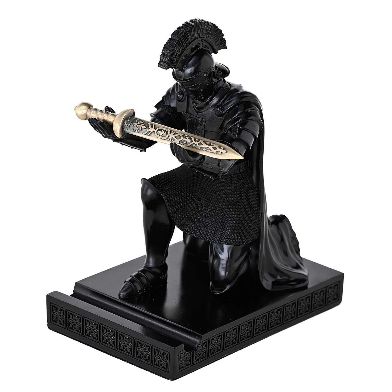 Roman Praetorian Prefect Warrior Knight Pen Holder Desk Ornament Resin Praeto...