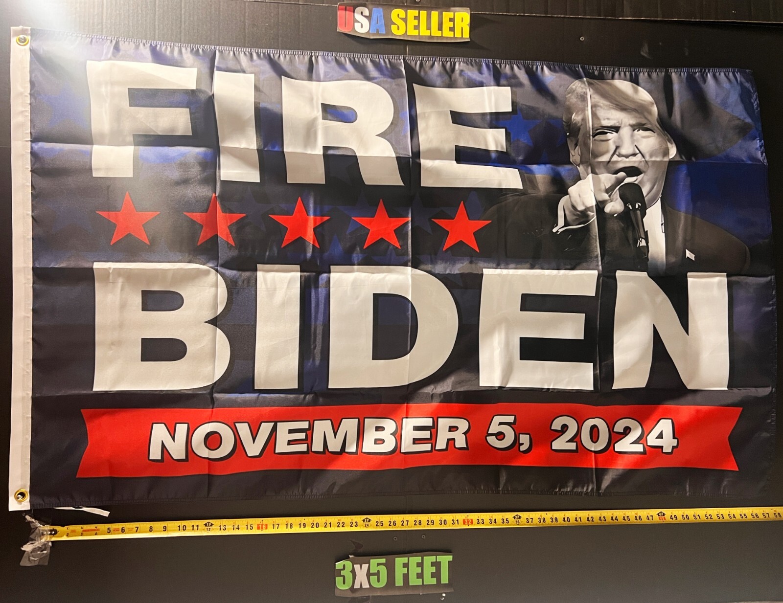 Donald Trump Flag FREE USA SHIP Fire Biden B Beer Man Cave America USA Sign 3x5'