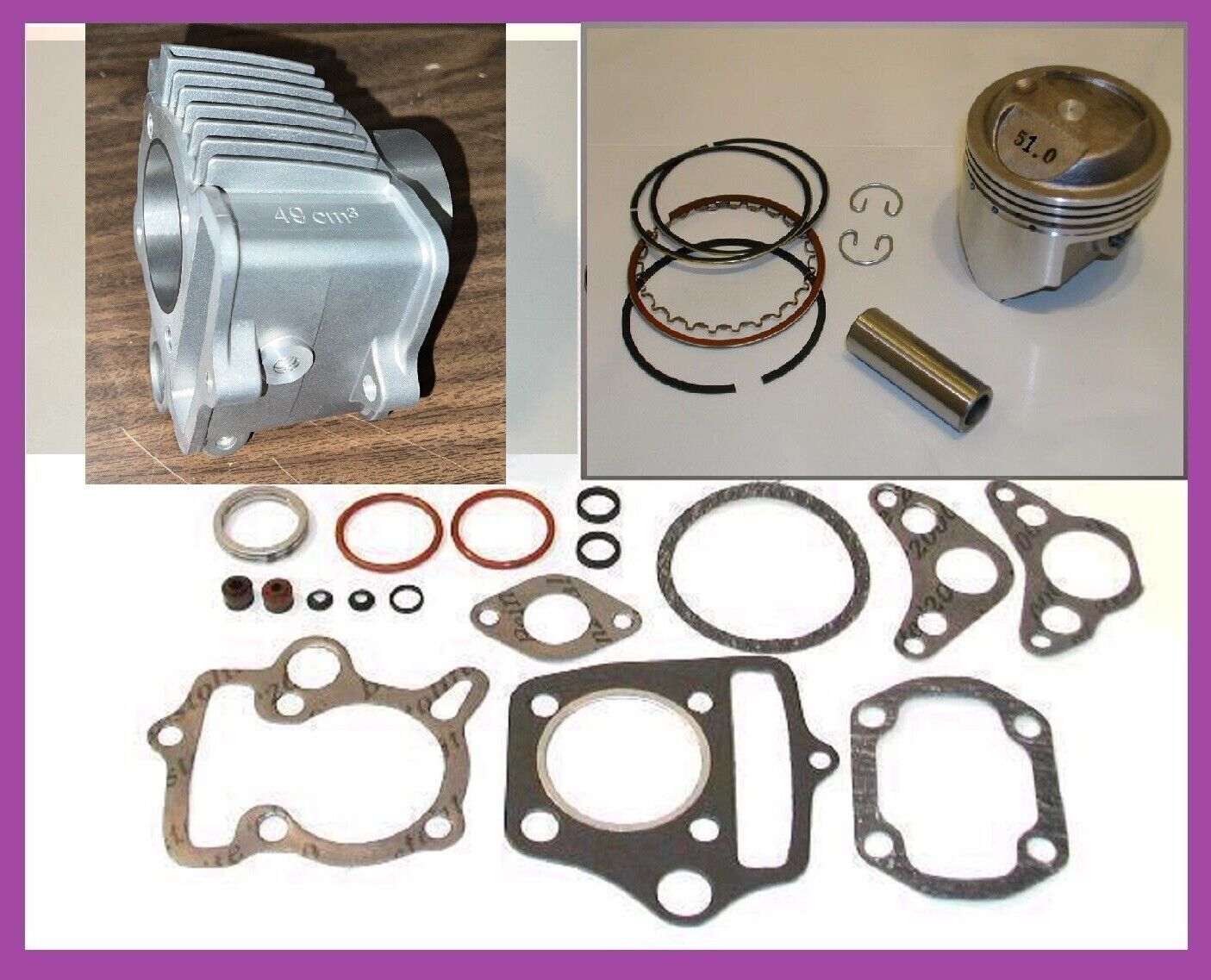 85CC BIG BORE CYLINDER KIT SL70 XL70 1981-OLDER S1366/S1422/S1410
