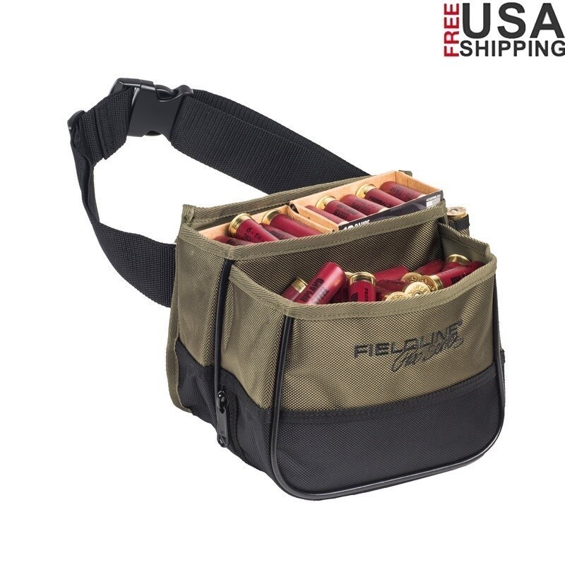 Pro Green Small Trap Shooting Ammo Pouch Adjustable Waist Belt Weather Resistant