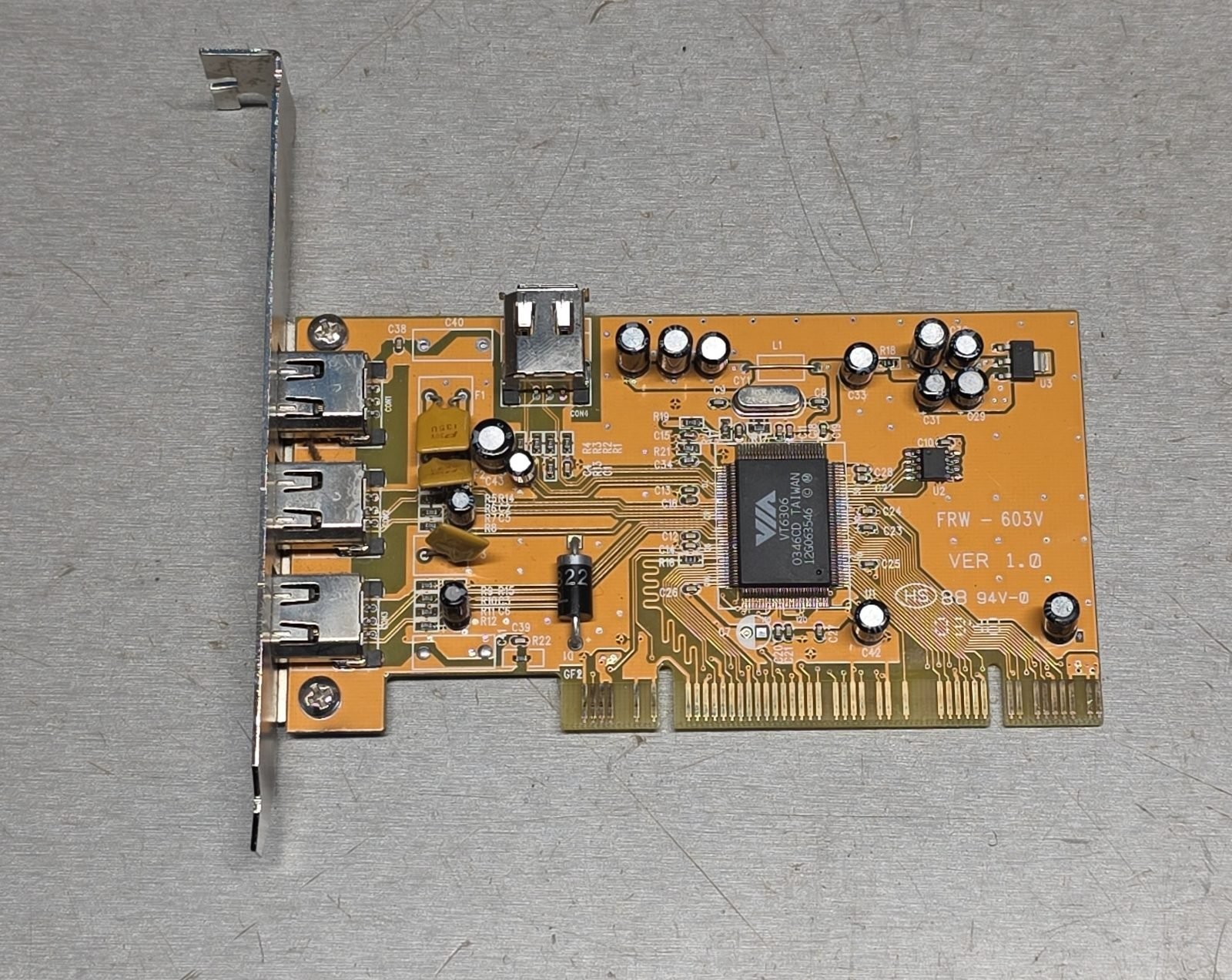 VIA VT6306 FireWire IEEE 1394 PCI Expansion Card 3-Port FRW-603V