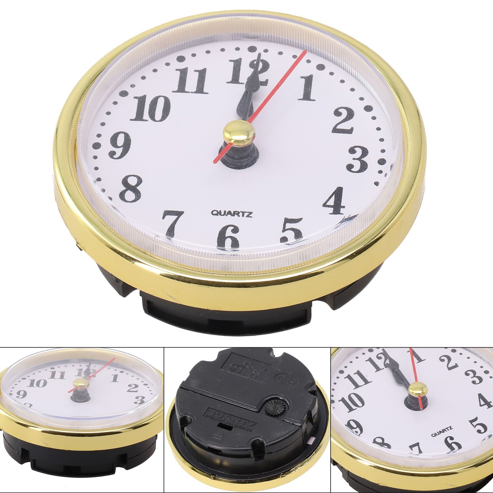 Perfectly Compatible Gold Arab Numerals Quartz Clock Movement Replacement 65mm