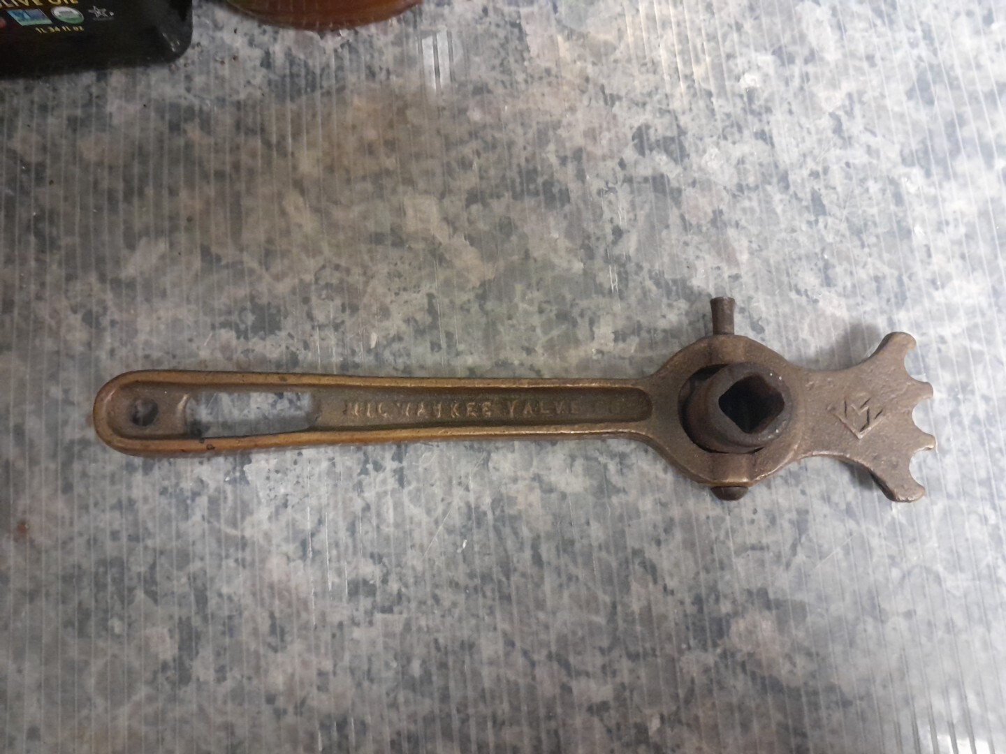 Vintage  MILWAUKEE Valve co. brass non-sparking wrench 1/2” Square