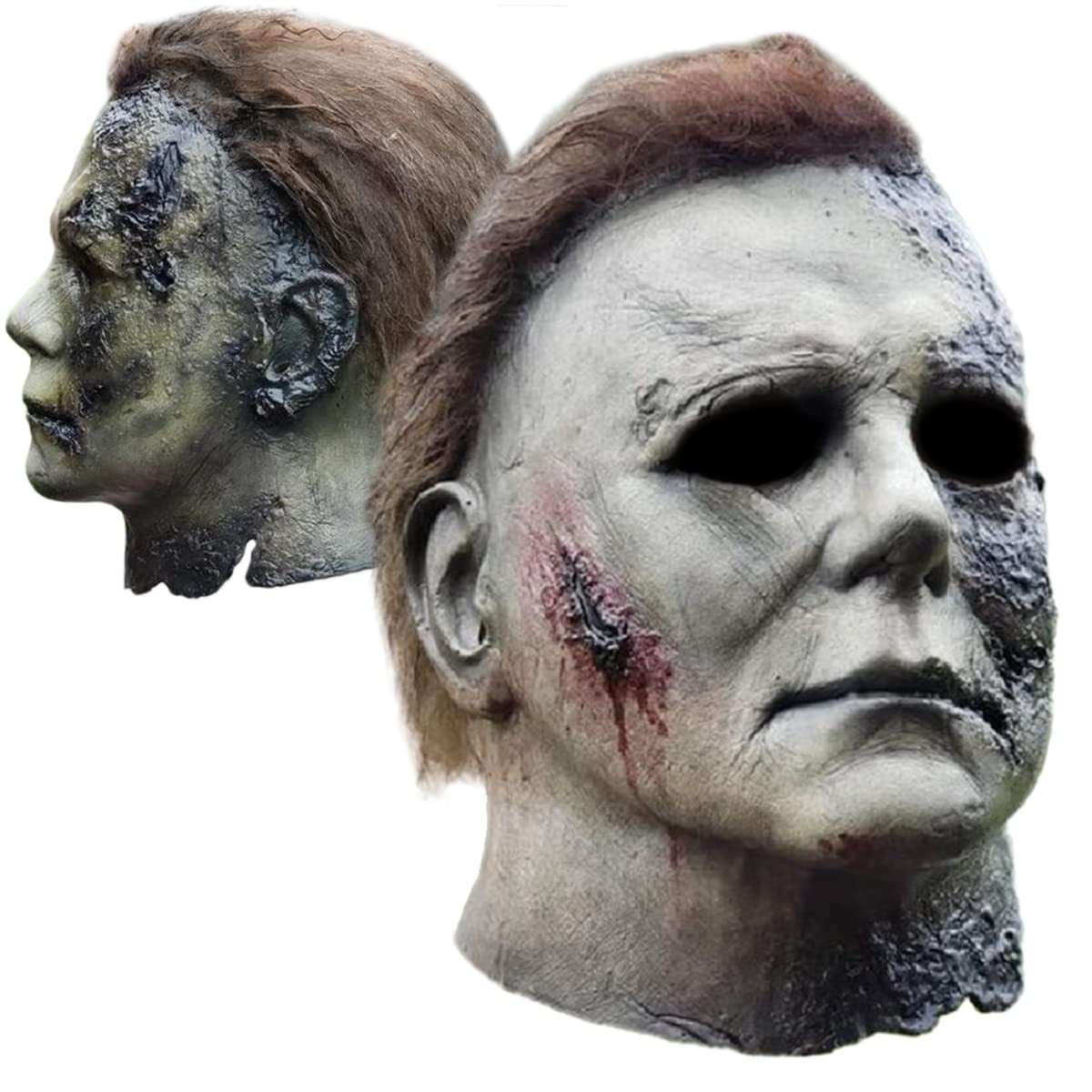 GTETKDE Halloween Michael Myers Mask 2025 One Size, Greywhite
