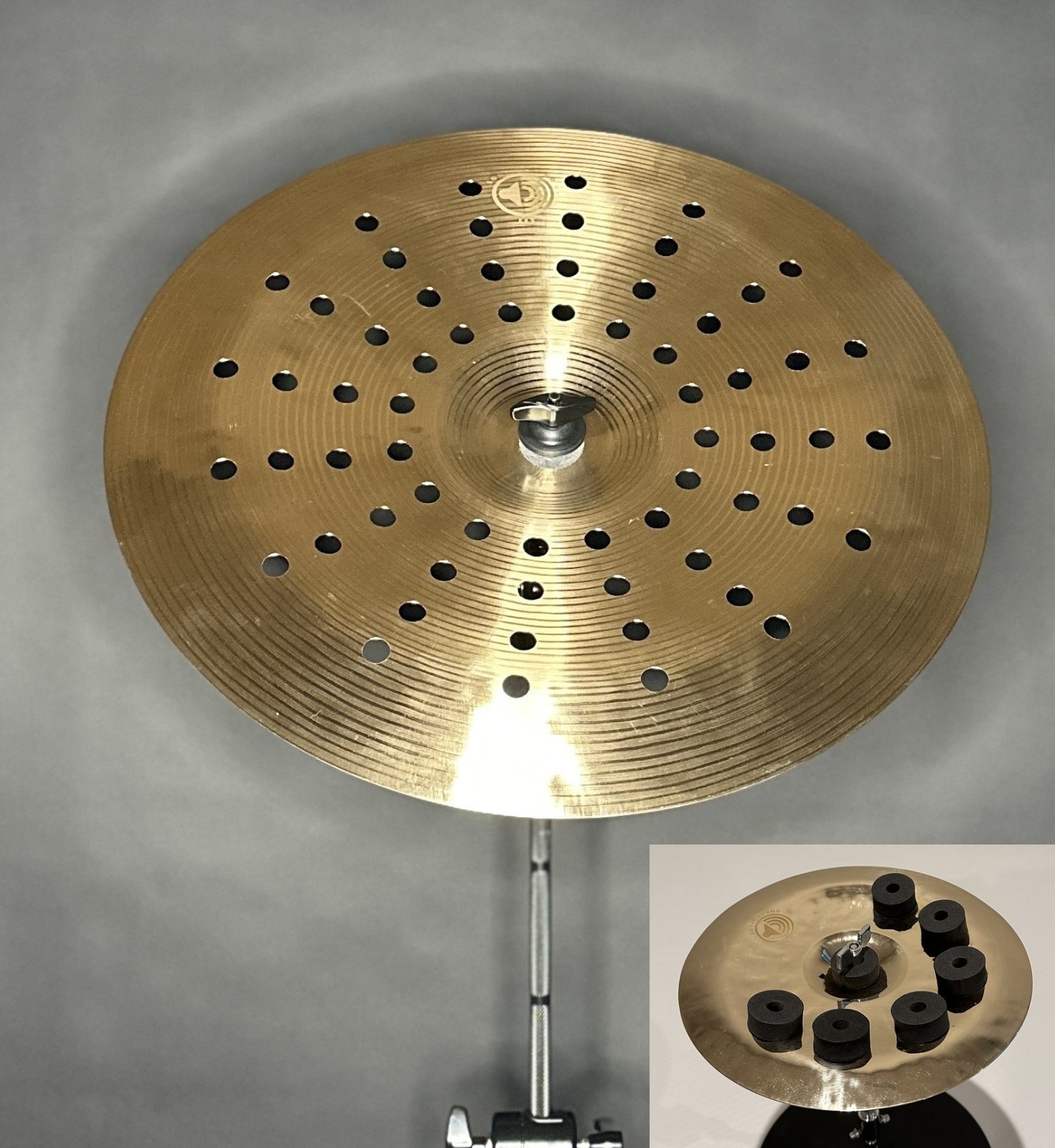 Sonic Sound 18 Inch B20 Holy China Cymbal + 6 FREE BLACK Cymbal Pads.