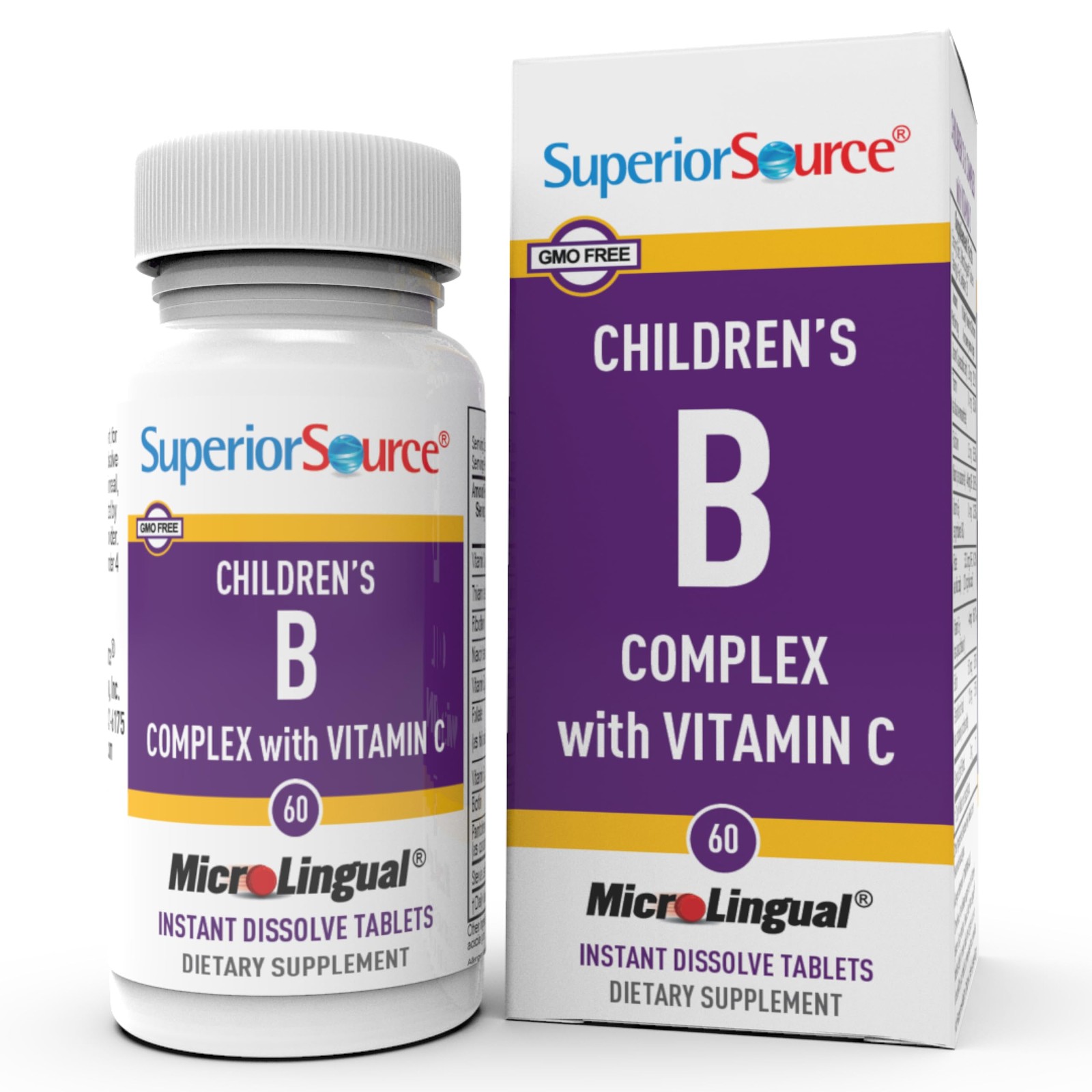 Superior Source Children?s B Complex with Vitamin 60 Count (Pack of 1), White