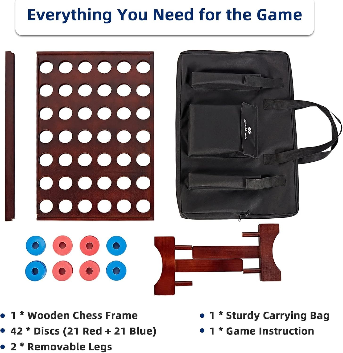 Giant Wooden 4‑in‑a‑Row Game, Indoor/Outdoor