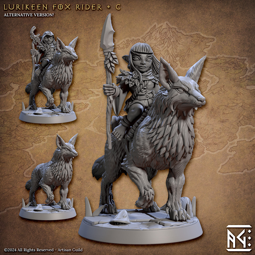 Lurikeen Fox Rider - Spearman - Artisan Guild - Dungeons and Dragons