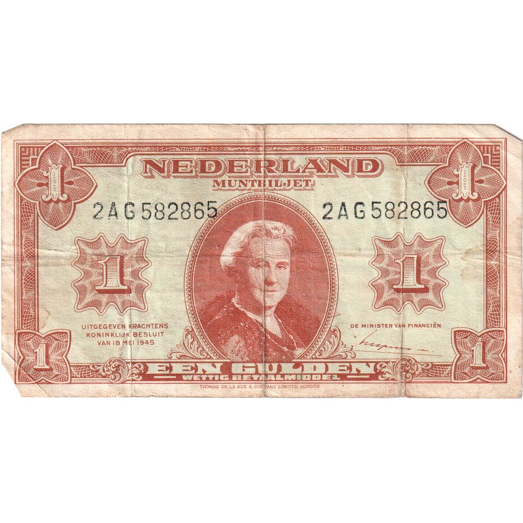 [#1243379] Netherlands, 1 Gulden, 1945-05-18, EF