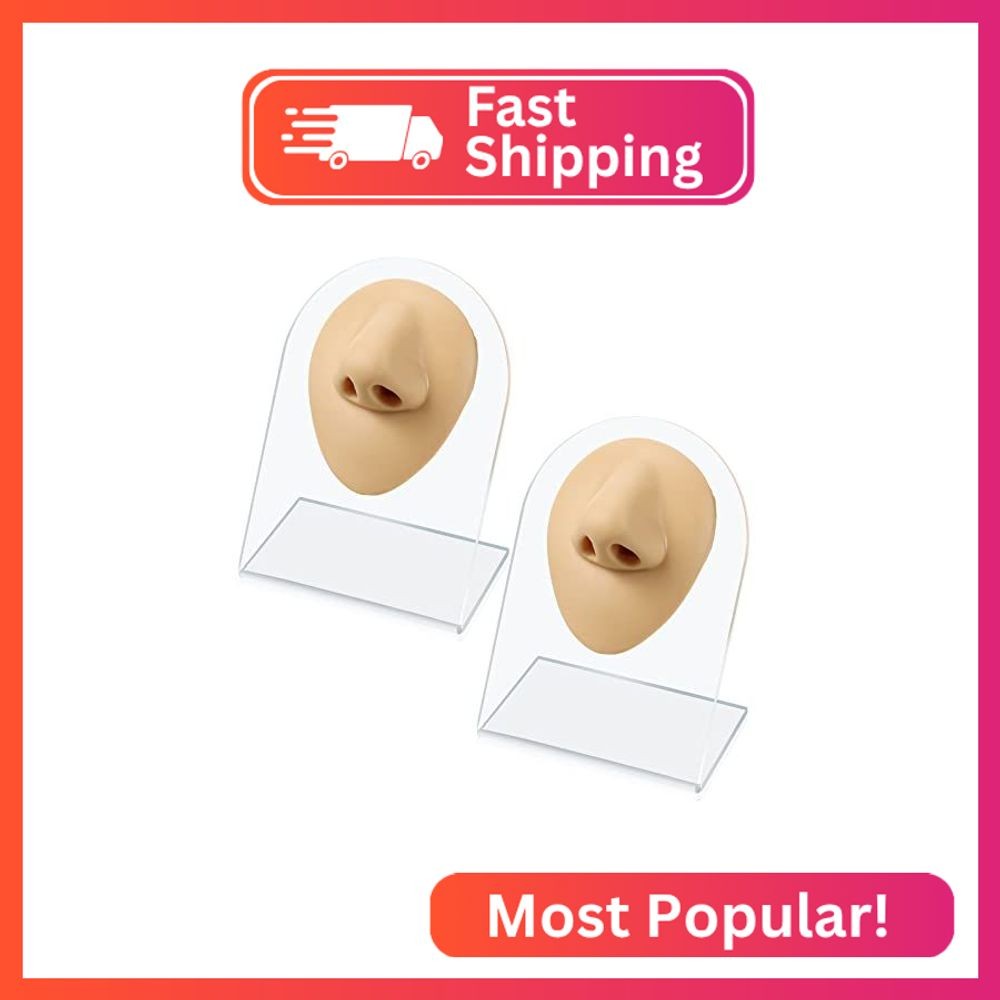 2 Pcs Silicone Nose Model Fake Rubber Nose Realistic Flexible Soft Body Part Dis