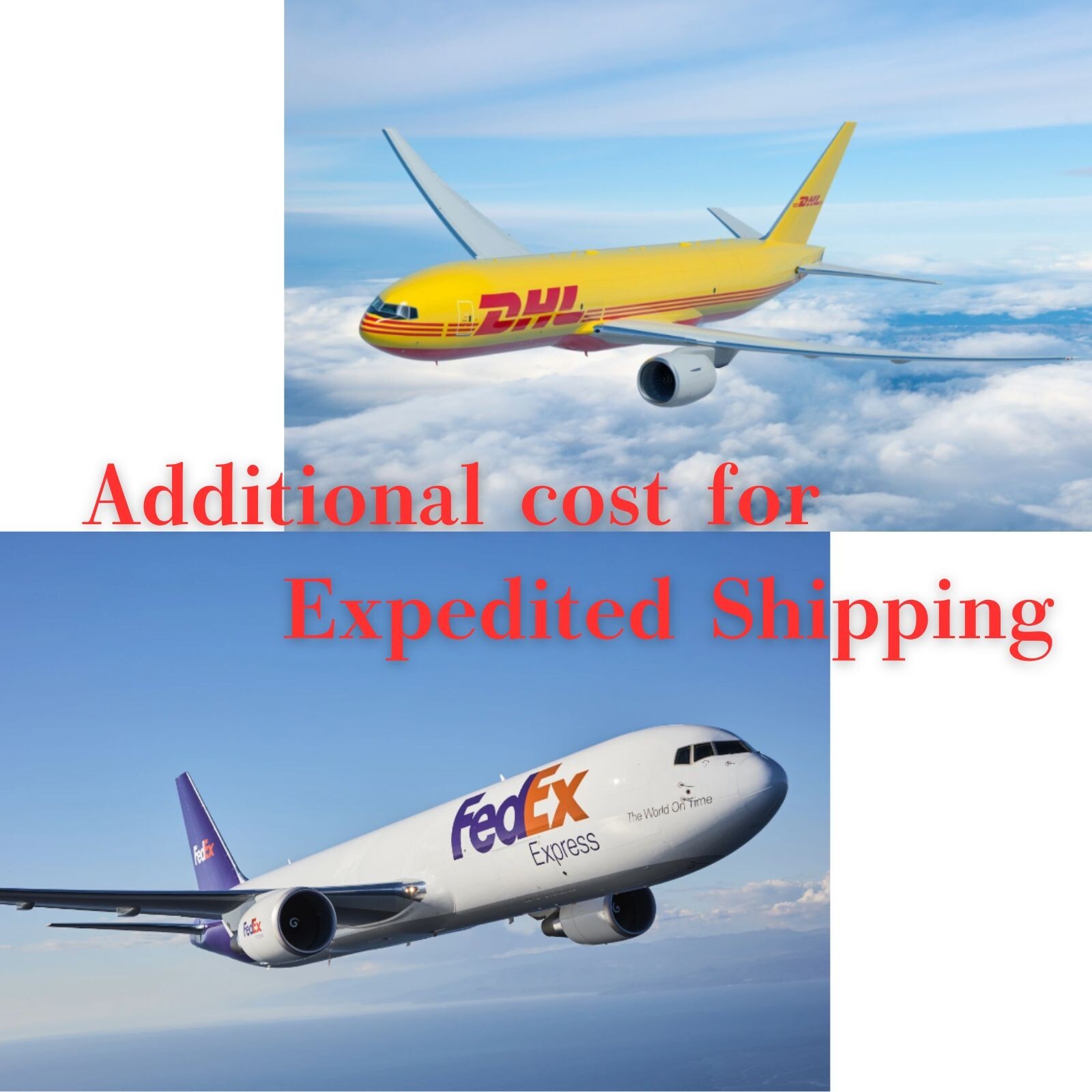 Additional cost for Expedited Shipping and priority preparing