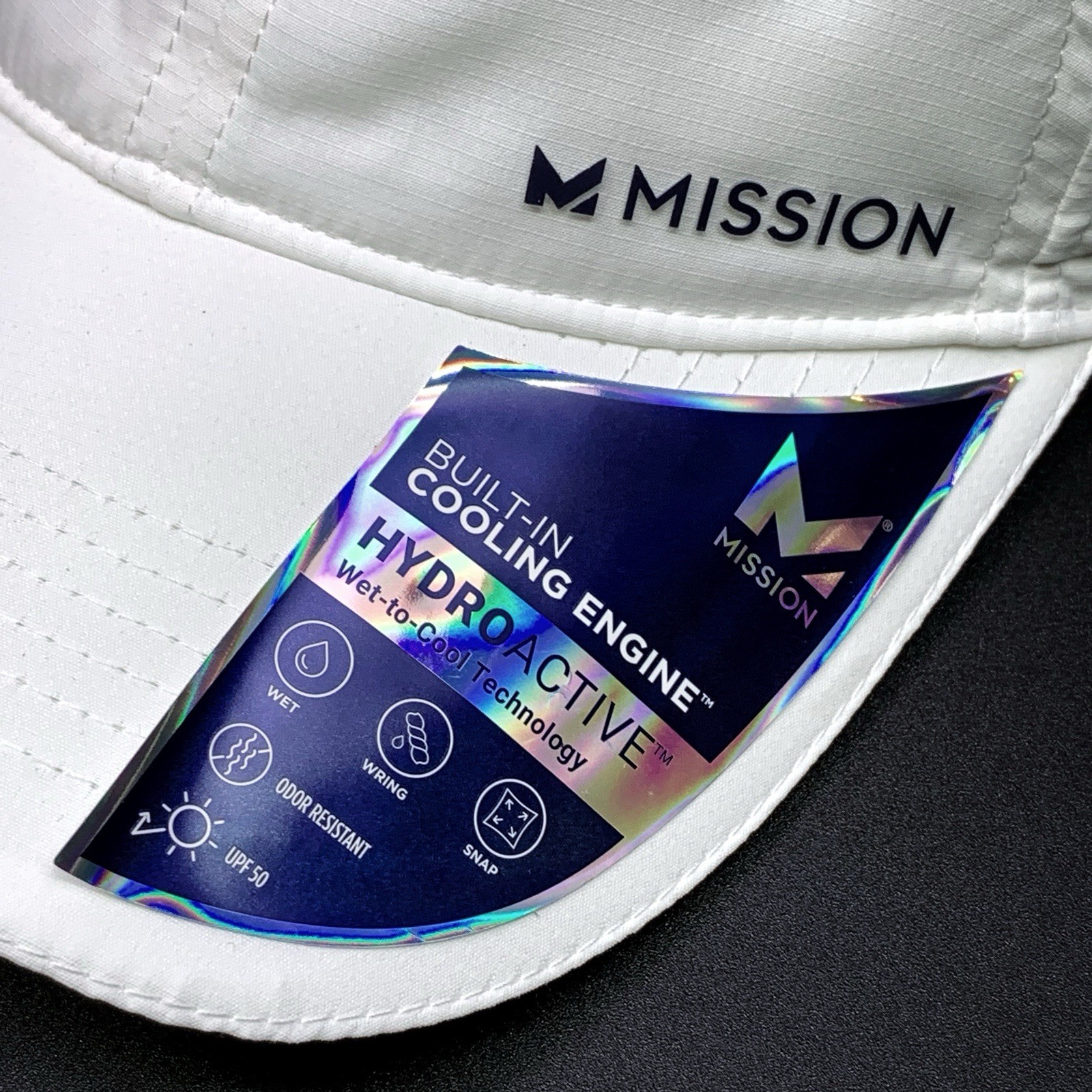 Cooling UPF Performance Hat White Unisex One Size Sweat & Water Activated NEW!