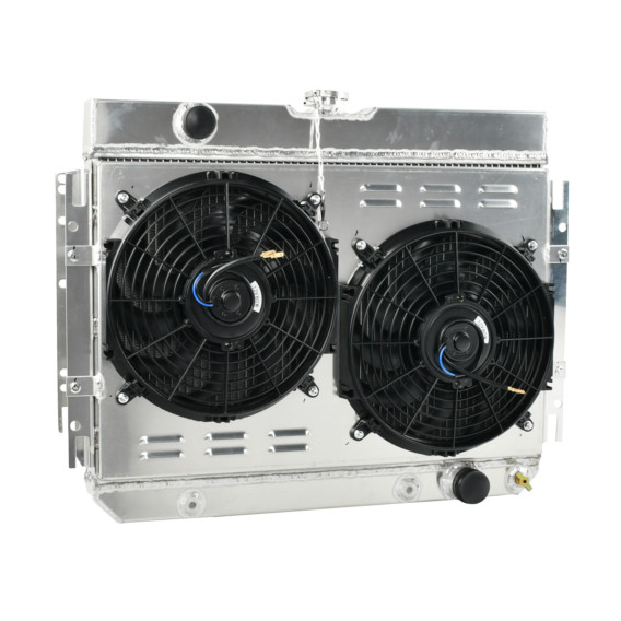 3Row Aluminum Radiator Shroud Fan for 1963-1968 Chevy Impala 1964-1967 EL Camino