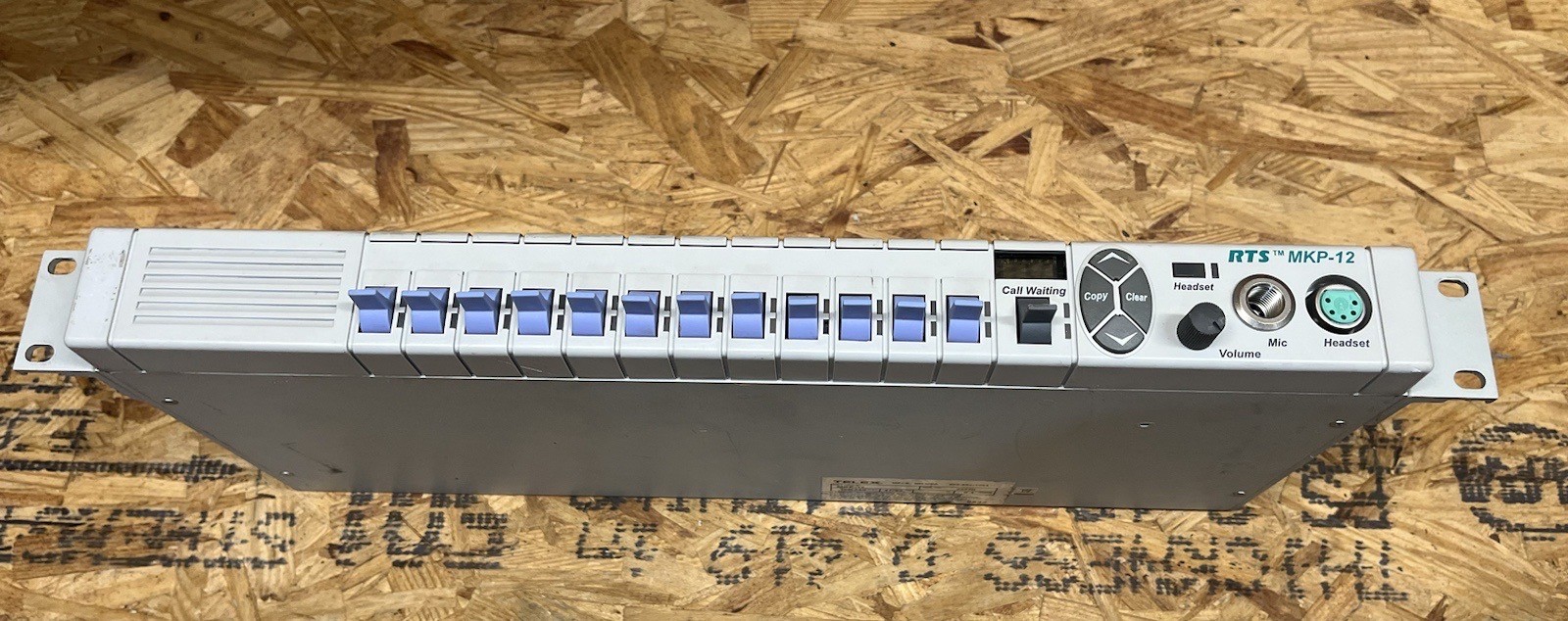 UNTESTED Telex MKP-12 Position Intercom Panel