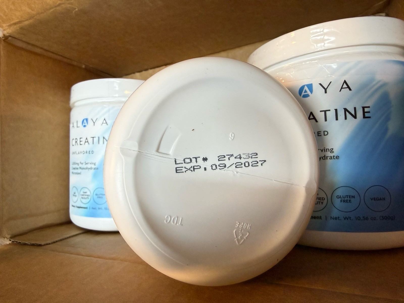 Alaya Creatine Unflavored 10.56 Oz 3 Bottle Bundle All 3 Bottles For