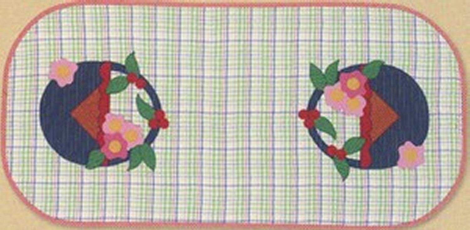 Cotton Way Table Runner of the Month PATTERN ~ MAY Flower Baskets