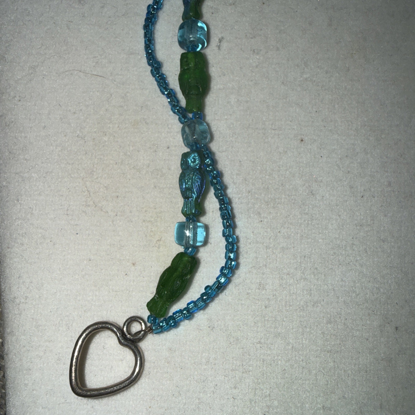 Hand Beaded Turquoise Blue Color Toggle Bracelet Stunning!