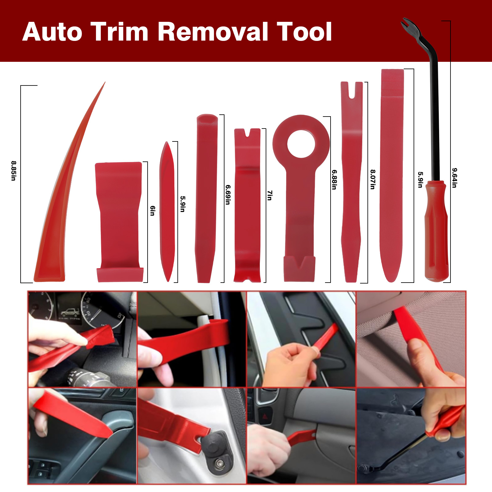 23pc Car Repair Tool Kit Portable Automotive Tool Set with Carrying Bag for Cars