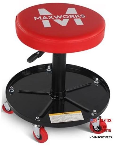 MaxWorks 80771 Asiento neumático de rodillo/rastrillo con altura Ajustable