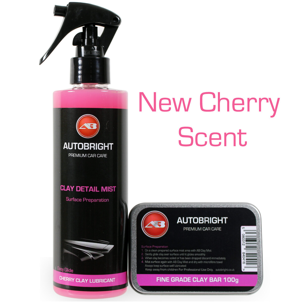 Clay Bar Fine Grade 100g & Car Cleaning Clay Detail Mist Scent Autobright USA