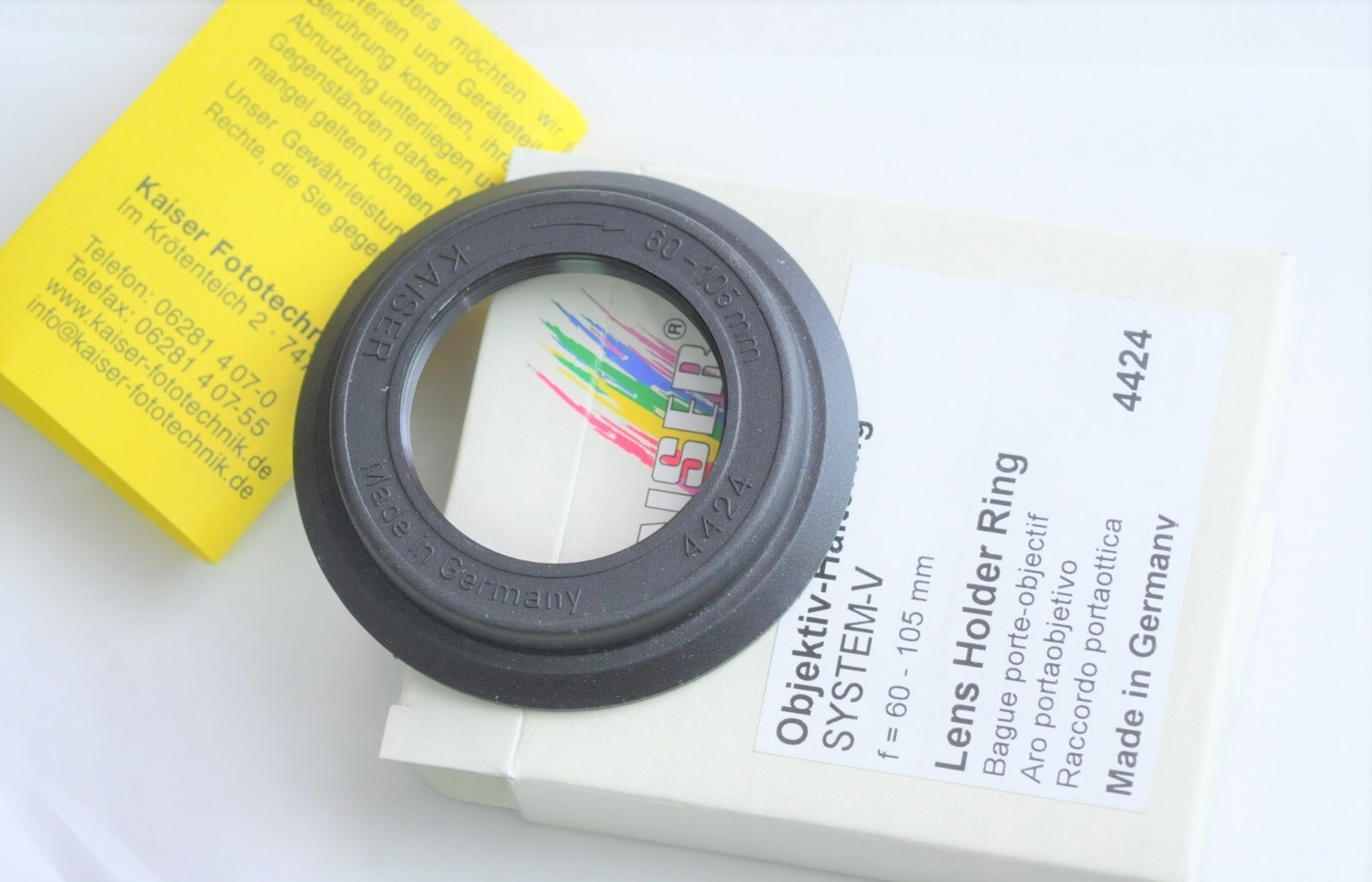 Kaiser Fototechnik 4424 Lens Holder Ring 60 - 105 mm Step Up Ring Adapter