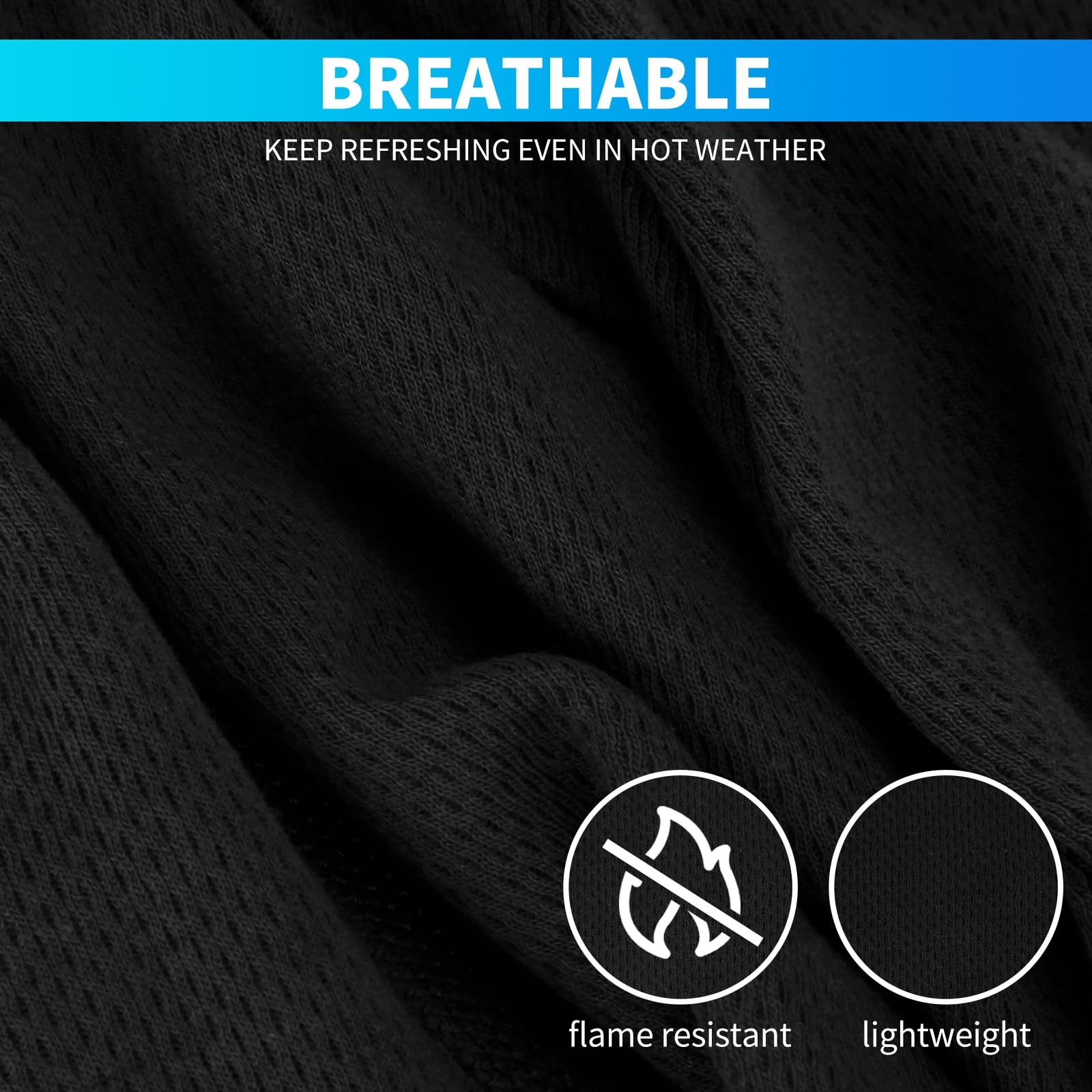 2PCS Cooling Motorcycle Balaclava Fire Resistant Full Face Mask Covering Mesh...