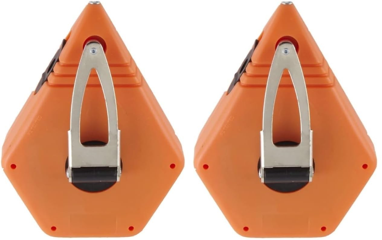 2 Pcs Keson P100 Octoganal Chalk Line Reel, 1.5mm String, 2-4-Ounce Capacity, 10
