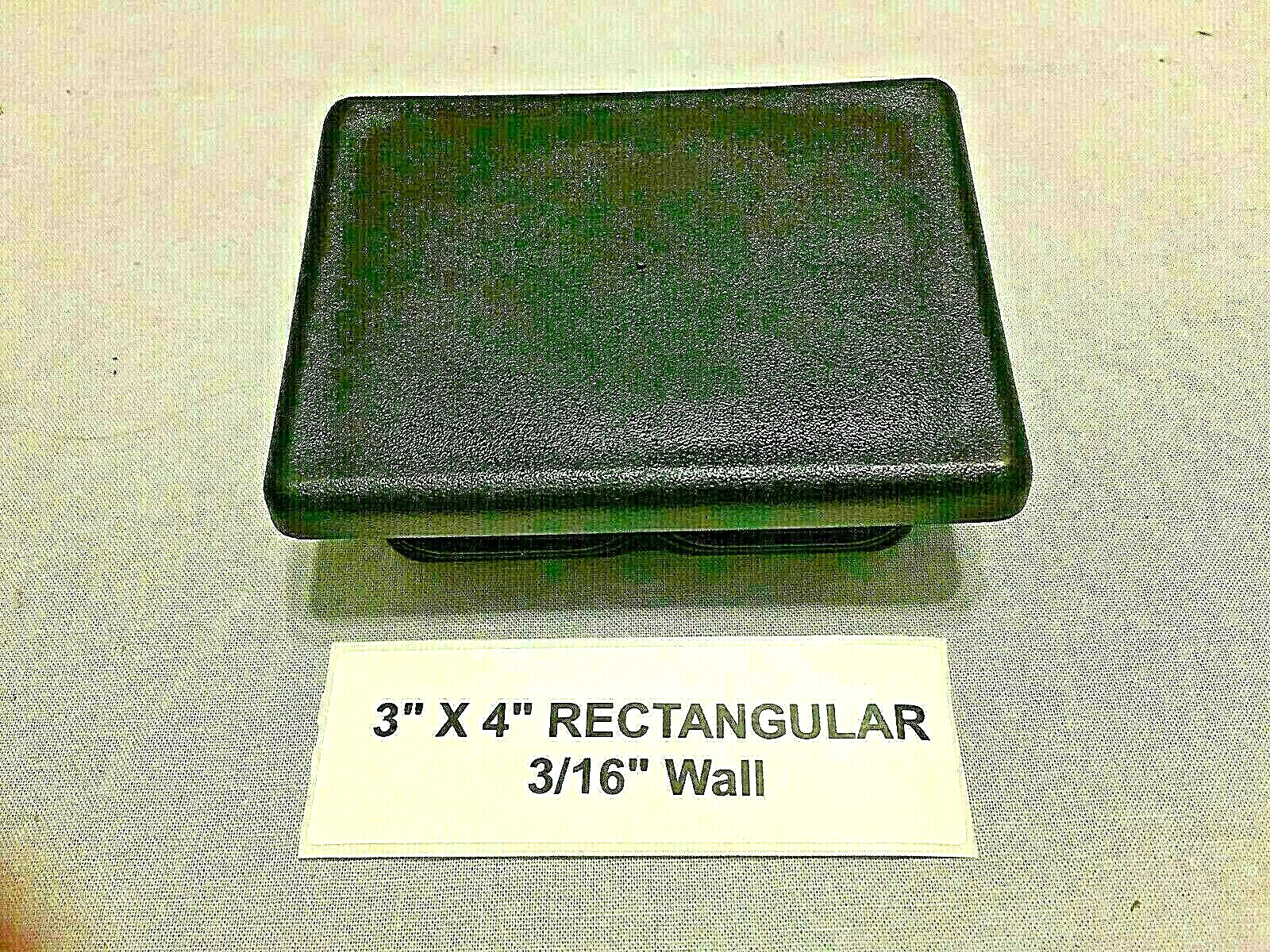 Plastic Insert Plugs the end of 3" x 4" Rectangular Tube 3/16" wall