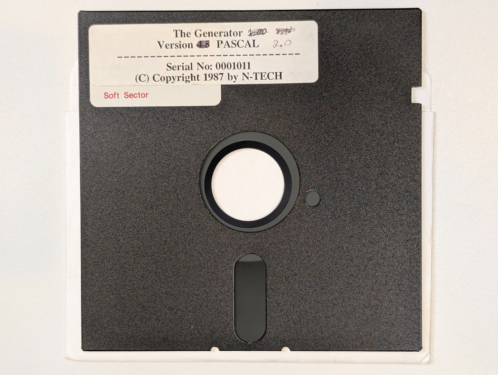 The Generator Pascal v2.0 by N-TECH - Vintage IBM PC 5.25" Disk (1987) - TESTED