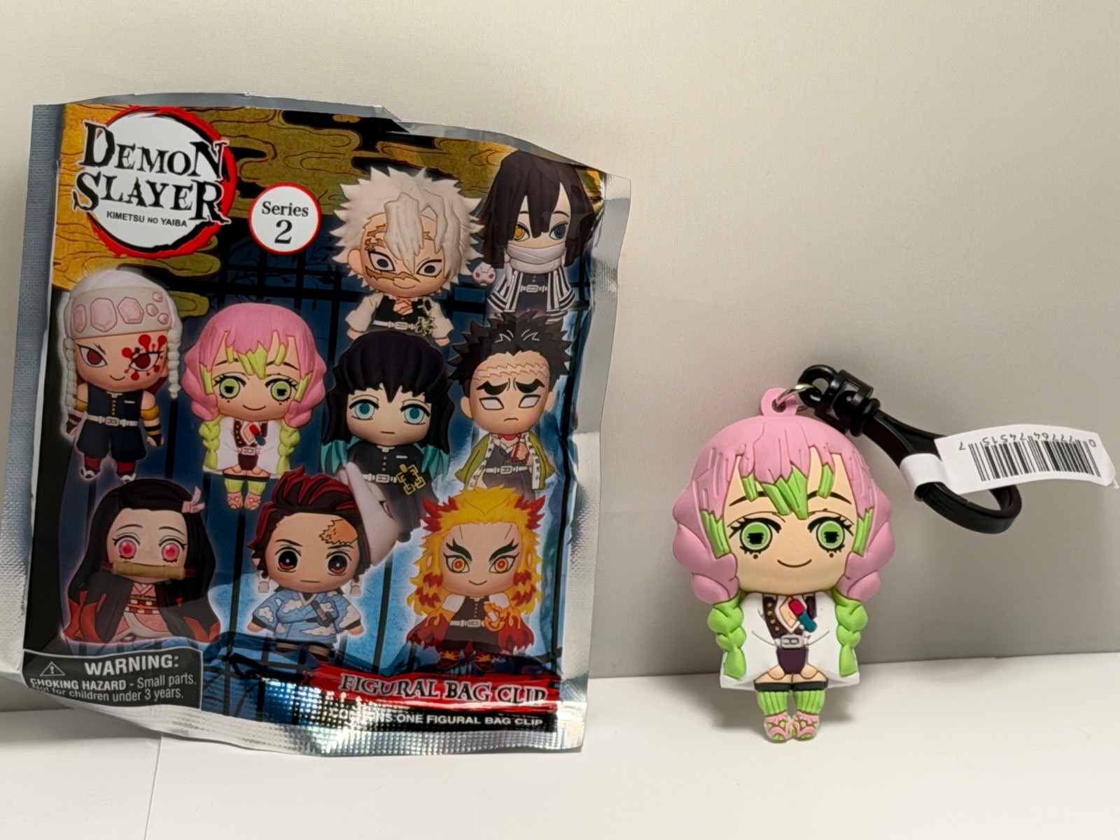 Monogram Anime Demon Slayer Mitsuri Kanroji 3D Foam Bag Clip Keychain Series 2