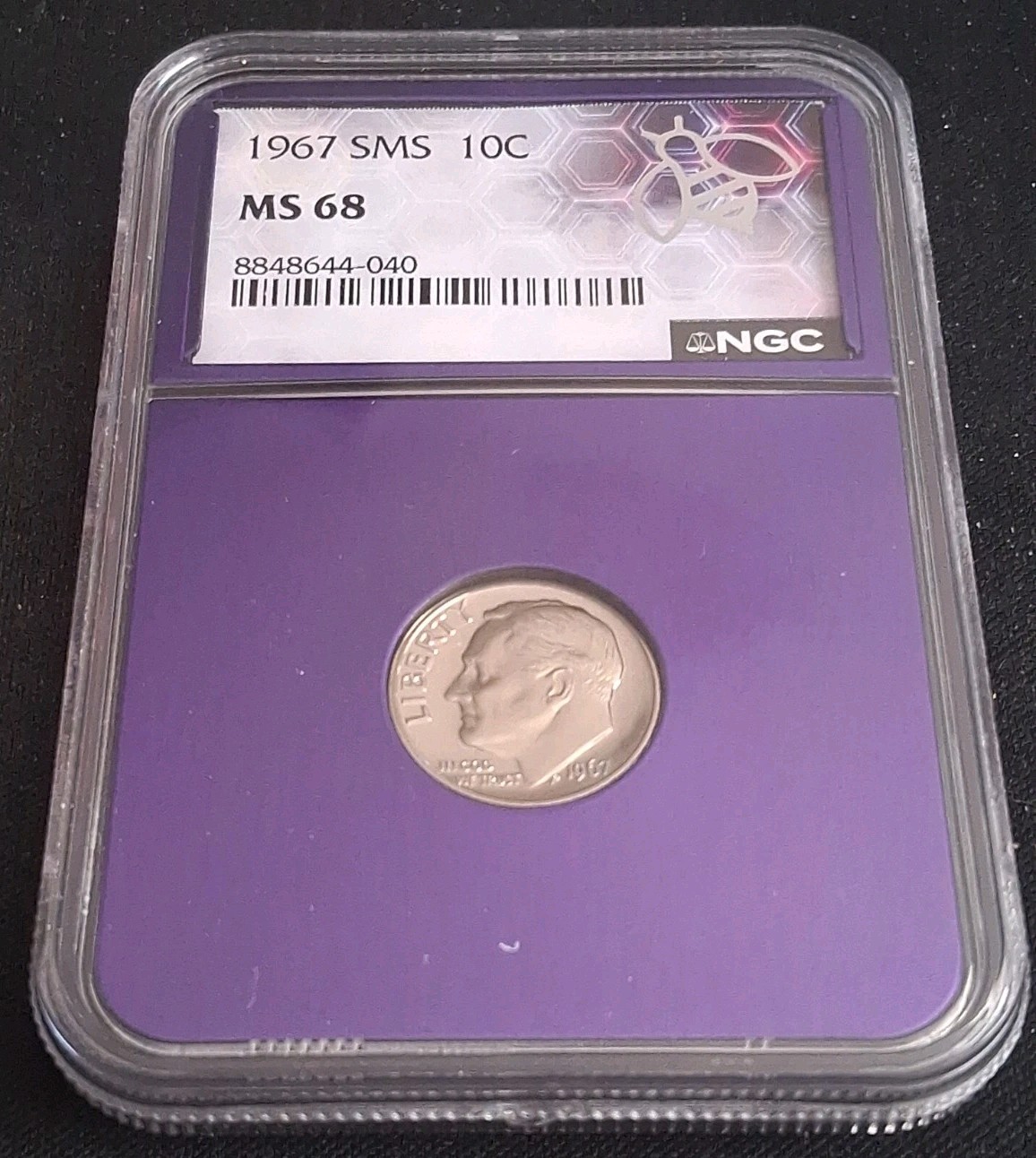 1967 SMS 10C Dime MS68 NGC MS-68 10c P