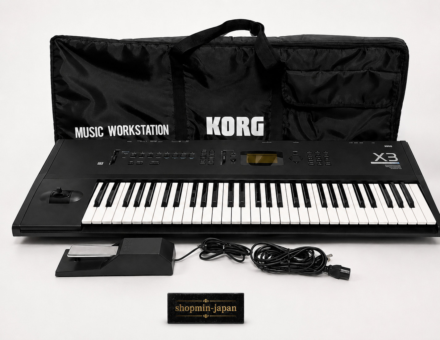KORG X3 61-Key Music Workstation Synth w/ Soft Case Pedal from Japan