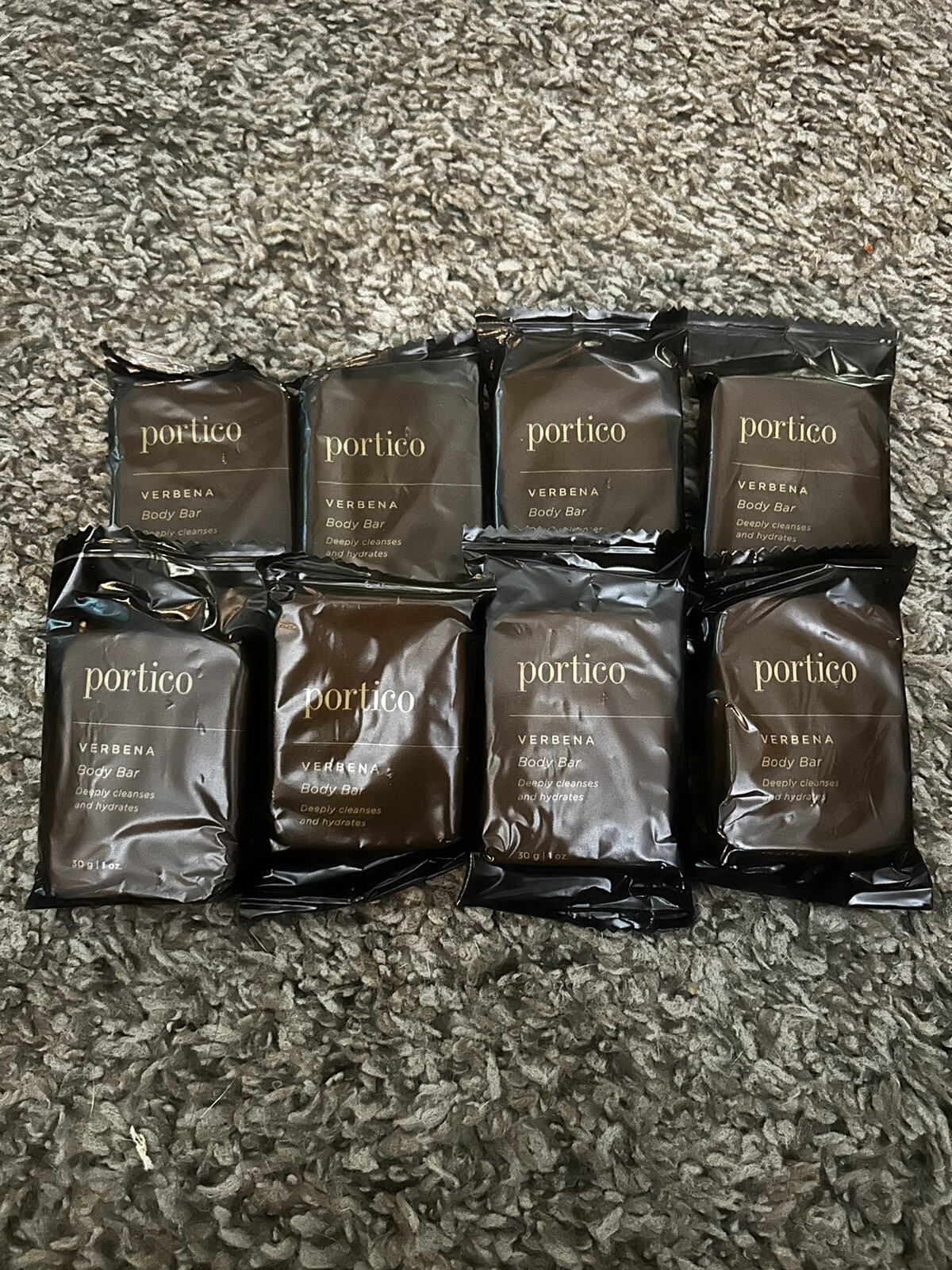 Portico Verbena Bar Soap Lot Travel Body Knobby Type 1 oz. Wyndham-8 Pack