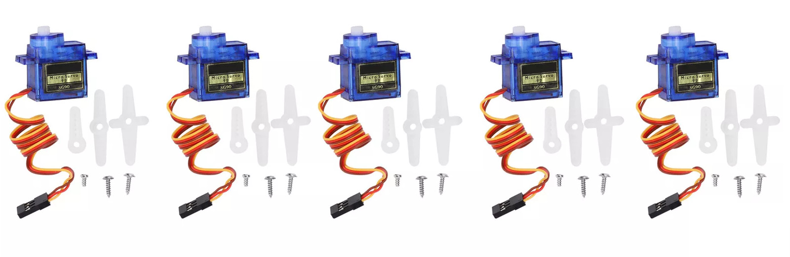 5 X Servo Motor Fixed Wing Airplane Model Remote DIY Driver Module SG90 - USA