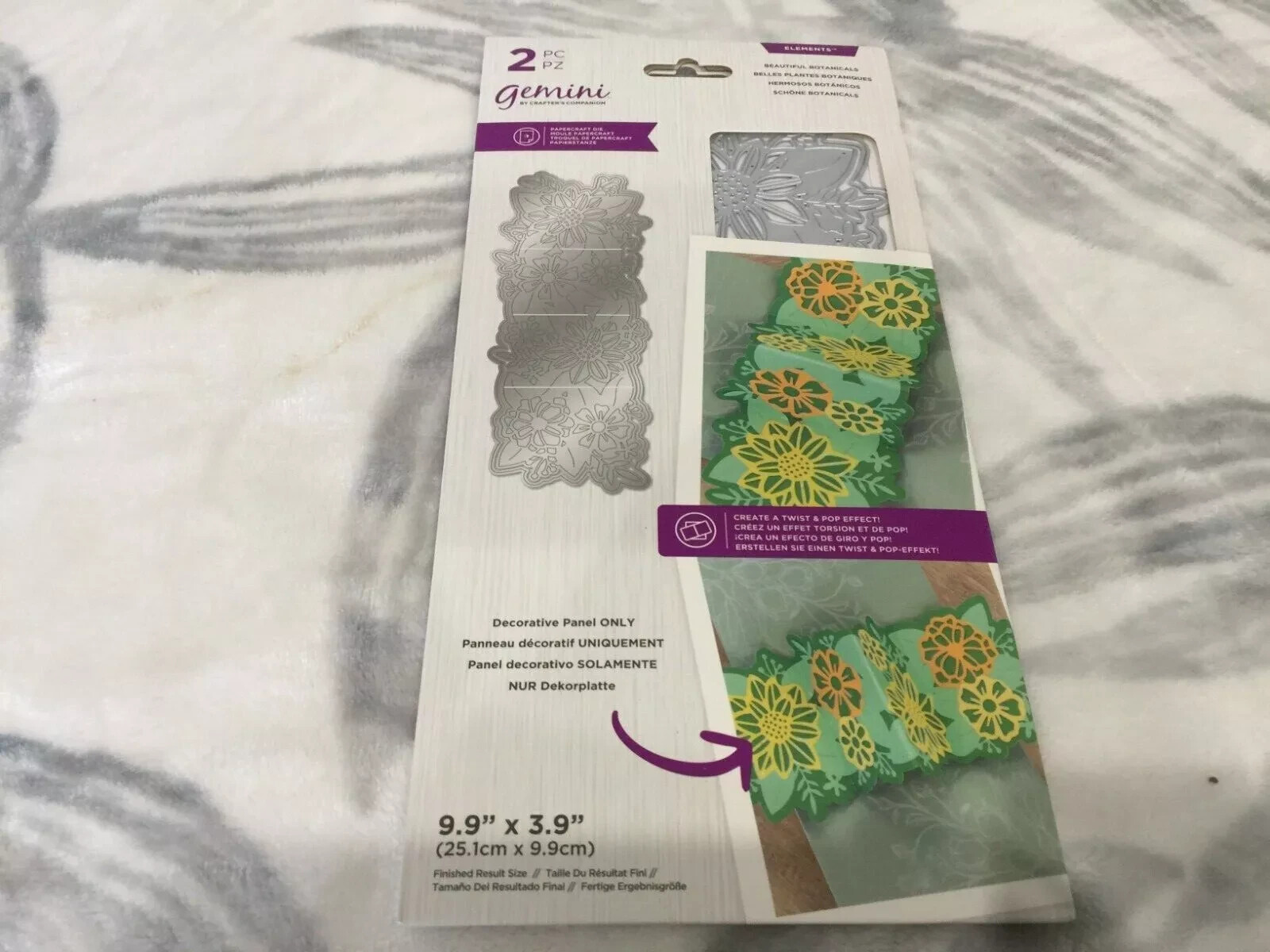 Crafters Companion Gemini Beautiful Botanicals Elements 2 pc Die Set New