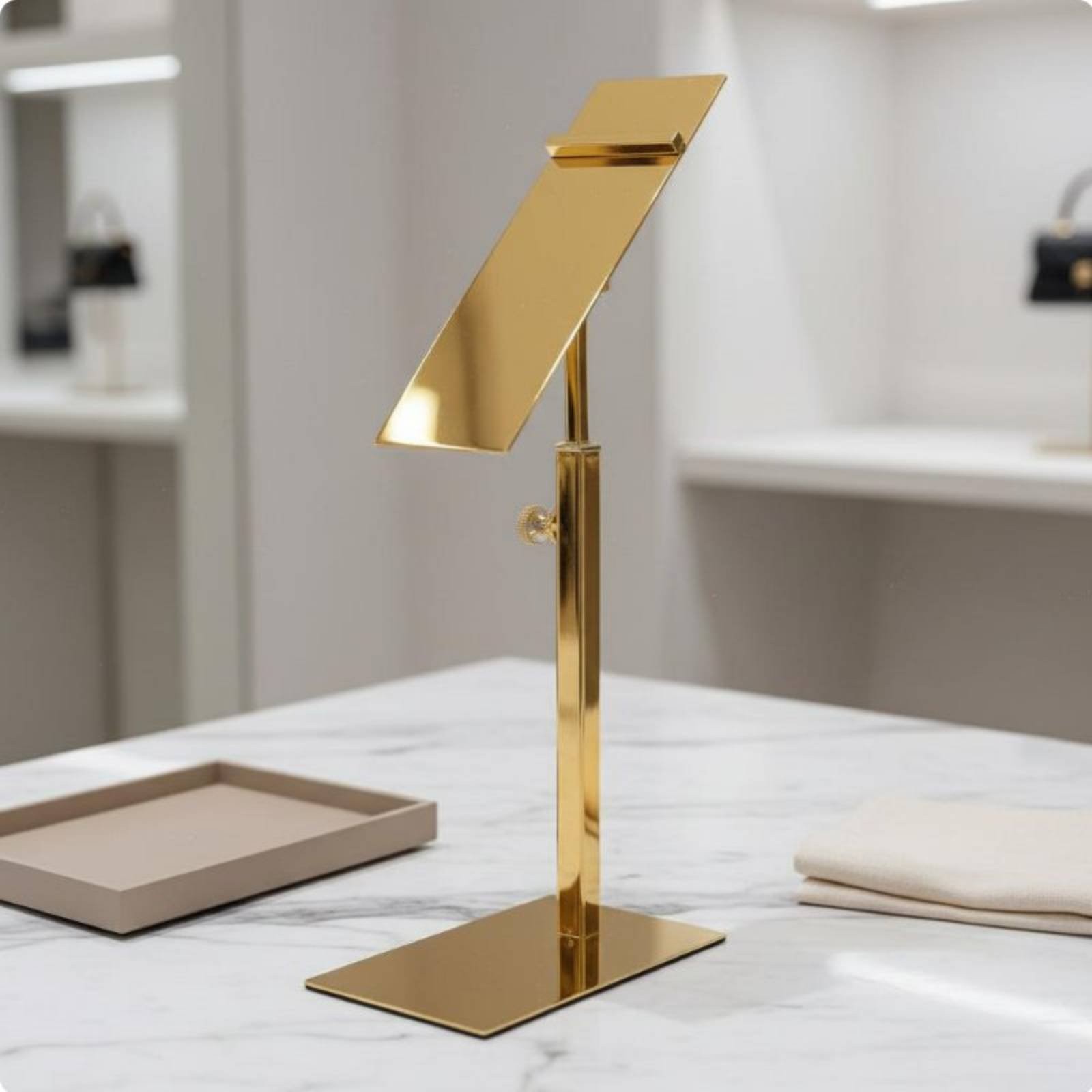 Adjustable Shoe Display Stand Non-Slip Design Single Shoe Riser for Closet