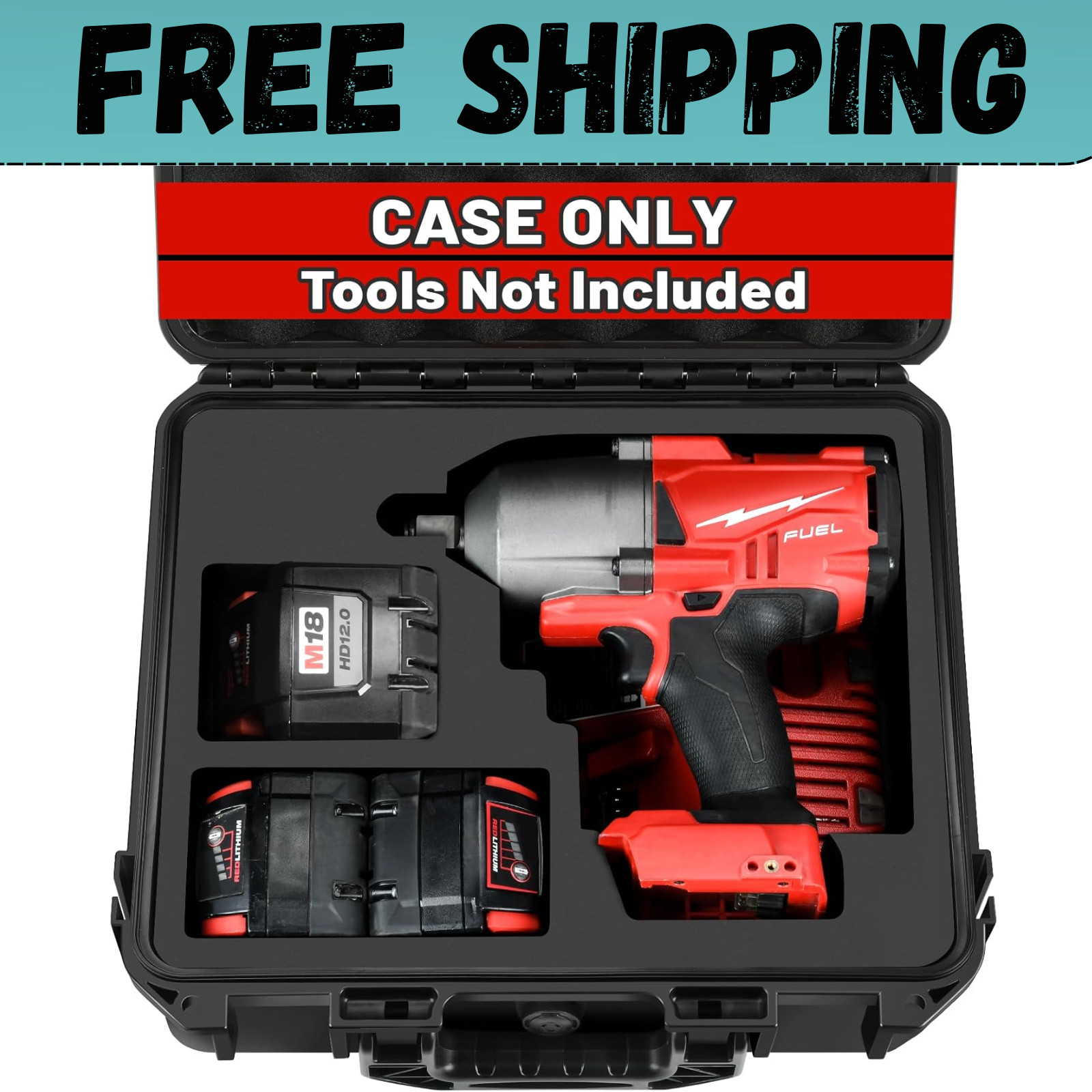 Hard Case For Milwaukee M18 Impact & Torque Wrench Waterproof Tool Box Case Only