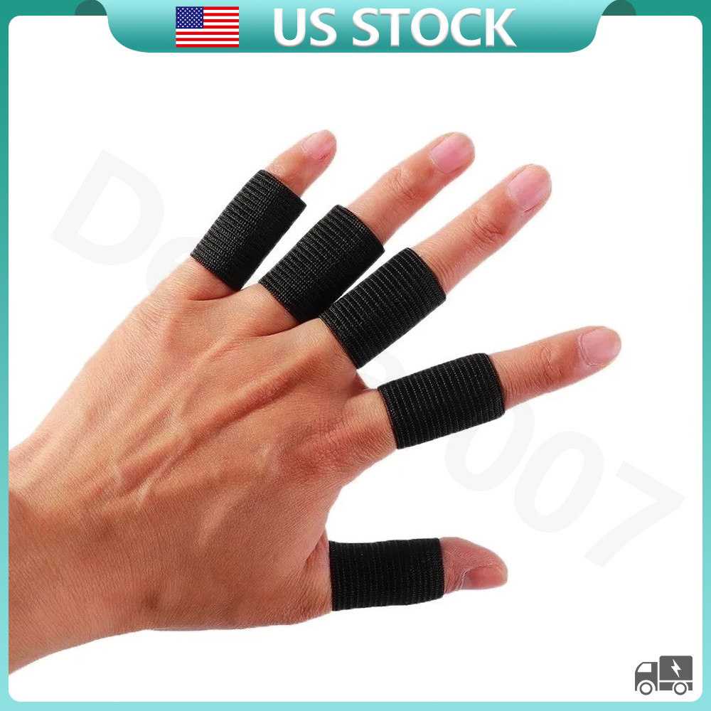 10pcs Finger Compression Sleeves Protector Support Pain Management Elastic Fiber