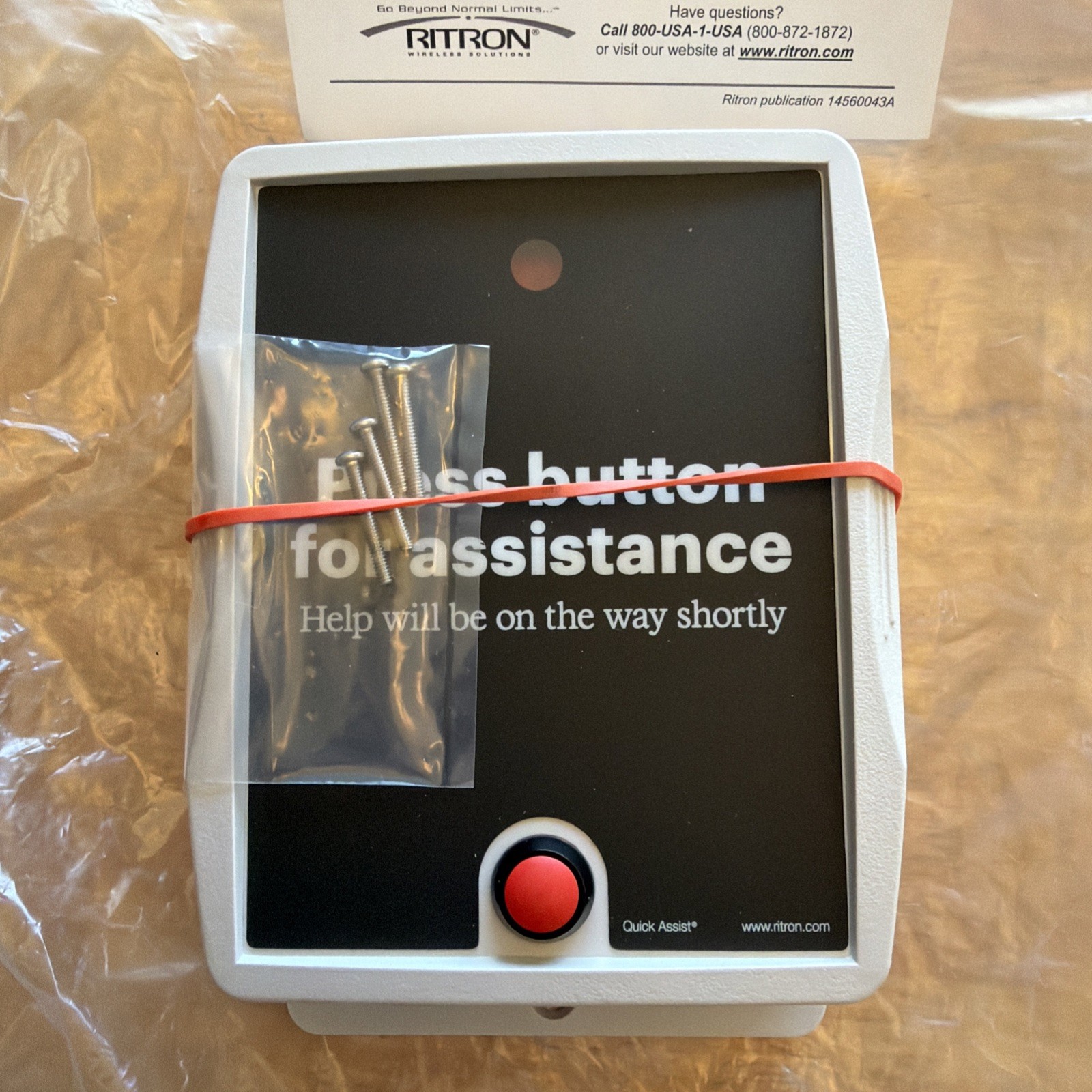 RITRON RQA-451 Wireless Call Button,UHF New /Open Box.