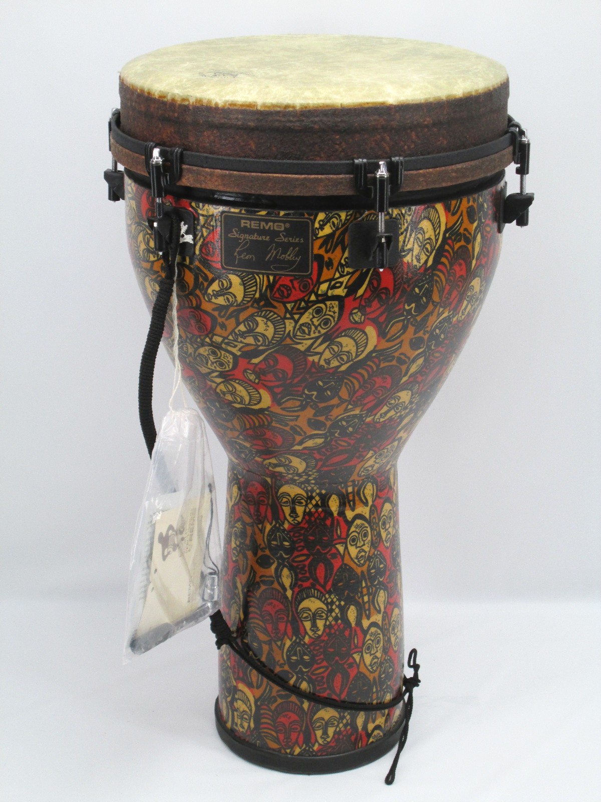 Remo Signature Djembe Drum Leon Mobley Fiberskyn 3 Reno Drum Mondo Mo-Fa Head