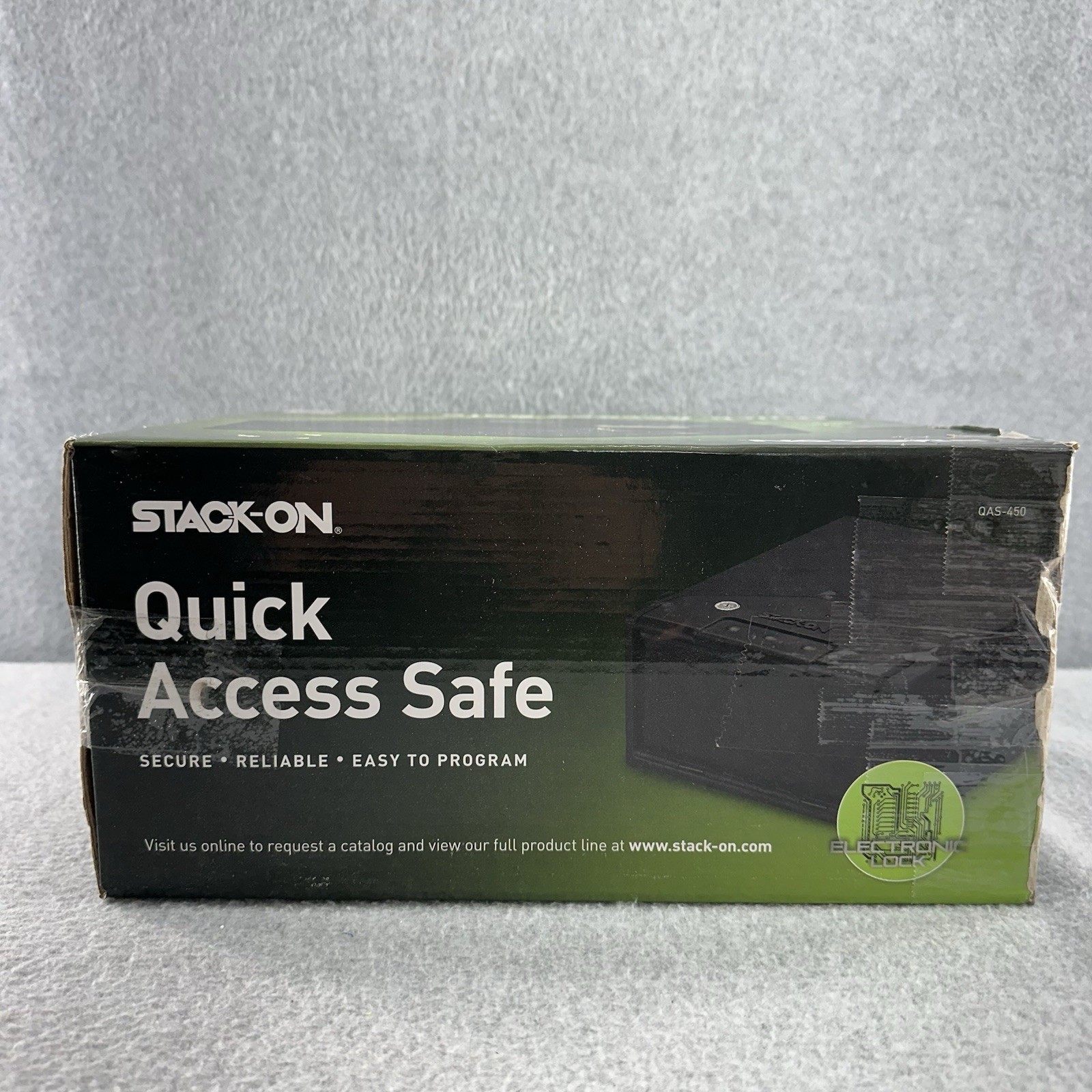 STACK-ON Quick Access Safe With Electronic Lock Gun Pistol 12x10x5 QAS-450