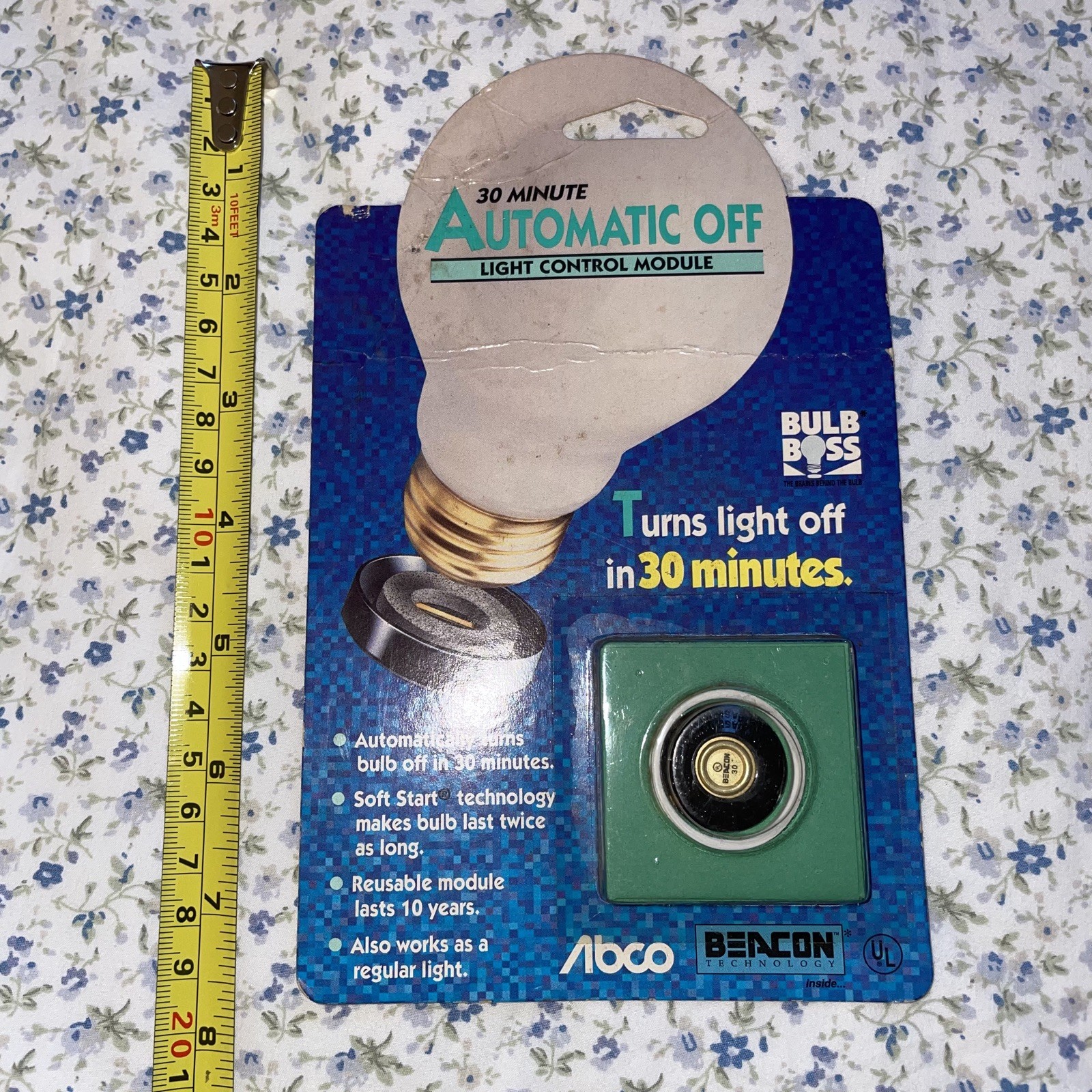ABCO Beacon 30 Minutes Automatic Off Incandescent Light Bulb Control Button USA