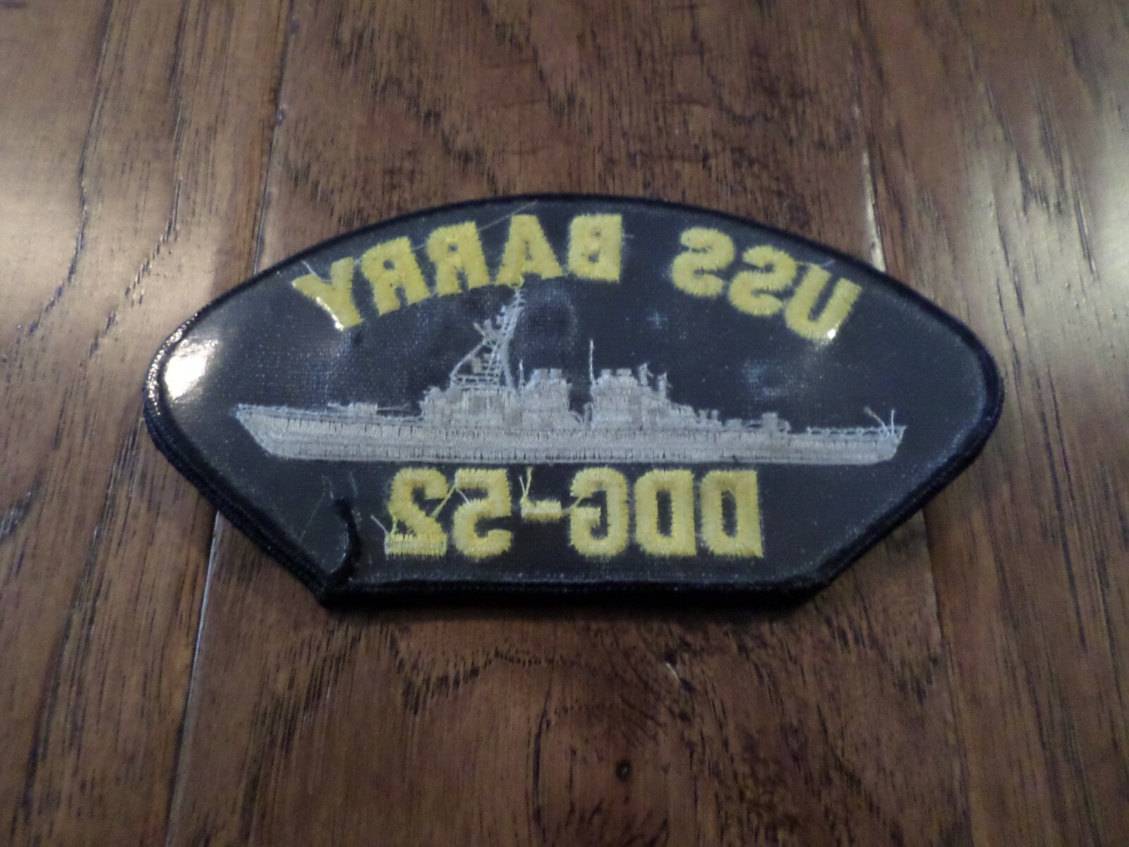U.S NAVY SHIP HAT PATCH USS BARRY DDG-52 SHIP PATCH HEAT TRANSFER