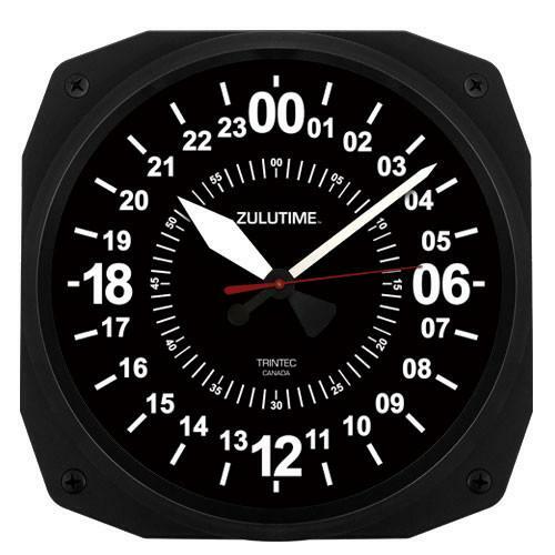 10" ZULUTIME™ 24-Hour Instrument Style Clock - 24-HR-10