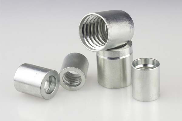 0210-08 1/2" Carbon Steel 2-Wire Hydraulic Hose End Crimp Ferrule