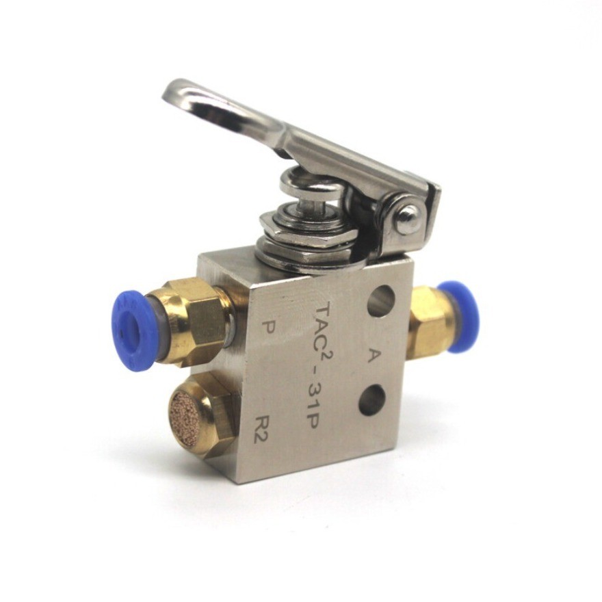 TAC2-31P Pneumatic Valve 2 Position 3 Way Mechanical Valve With 6mm Connector