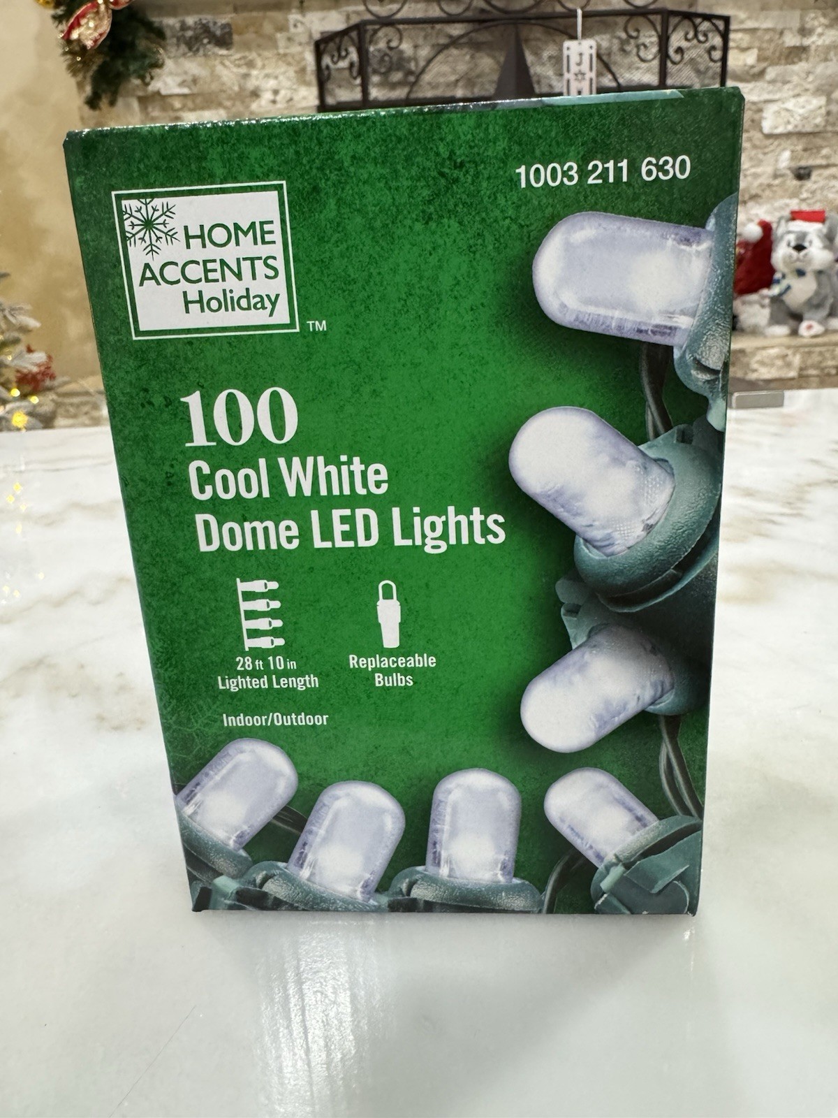 Home Accents 100 Count Cool White Dome LED Lights 29 ft Christmas Wedding Lights