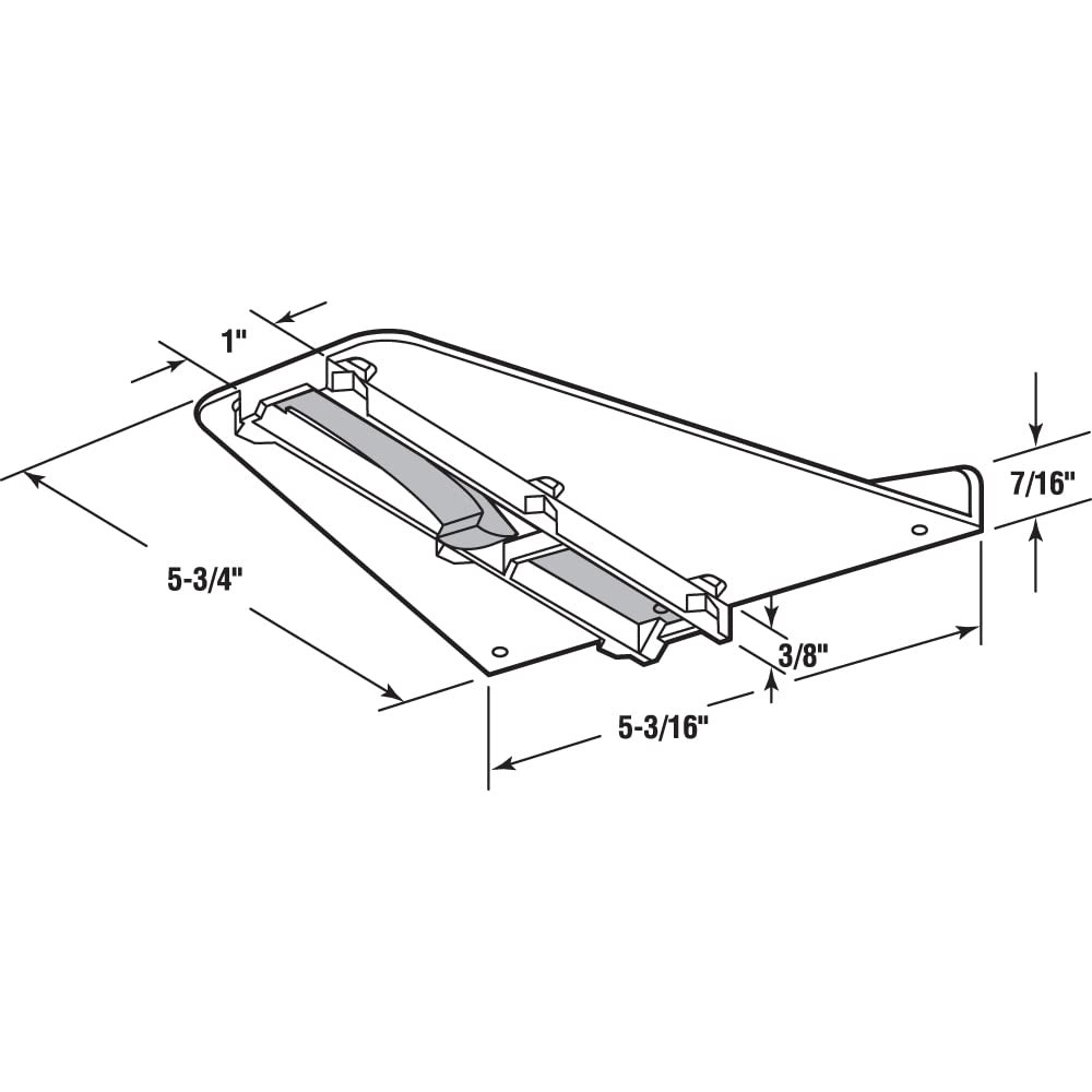 Prime-Line R 7260 Drawer Track Delta Guide, White Plastic (Single Pack)