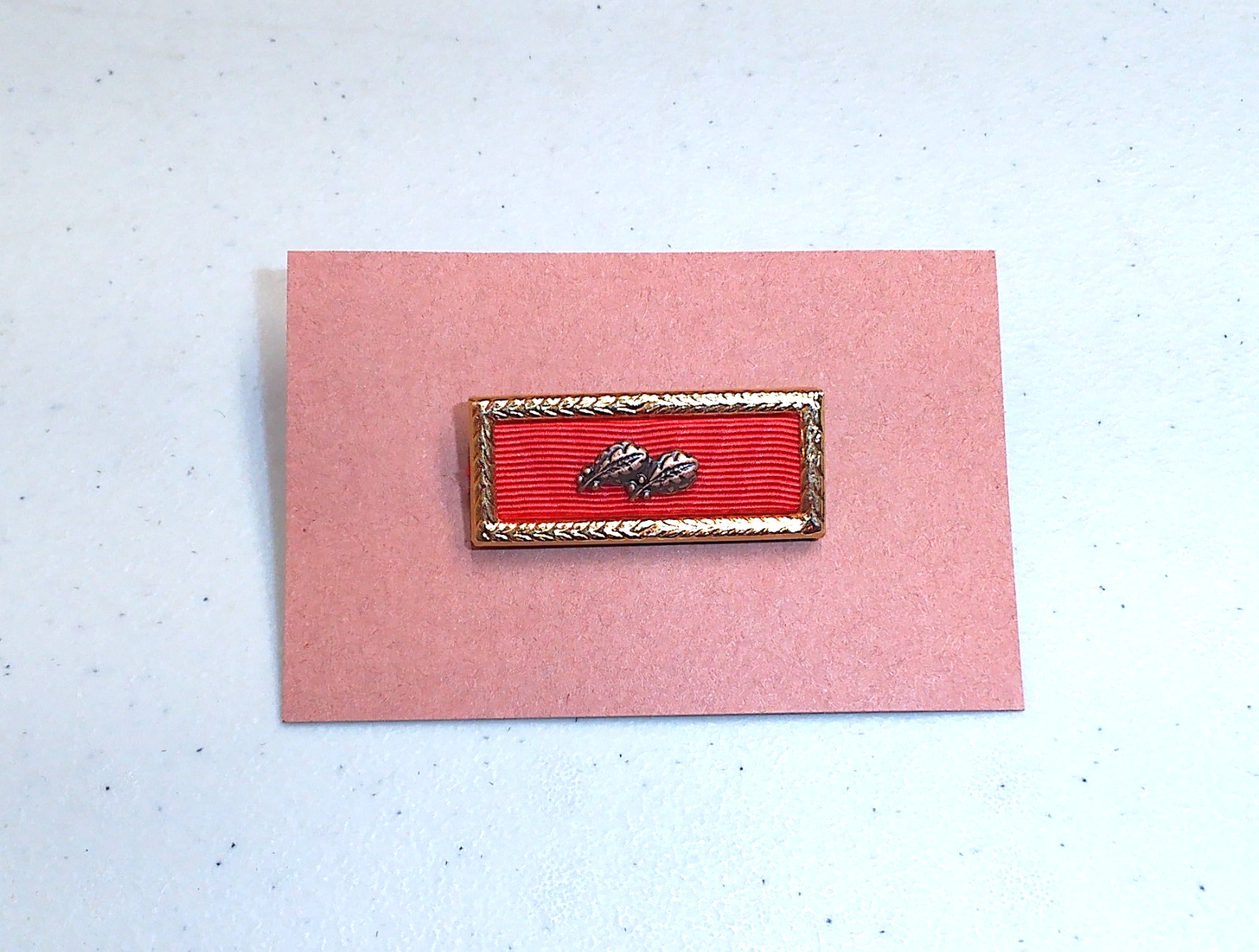US Army Red Meritorious Unit Citation (MUC MUA) Ribbon w/ Large Frame 3rd Award
